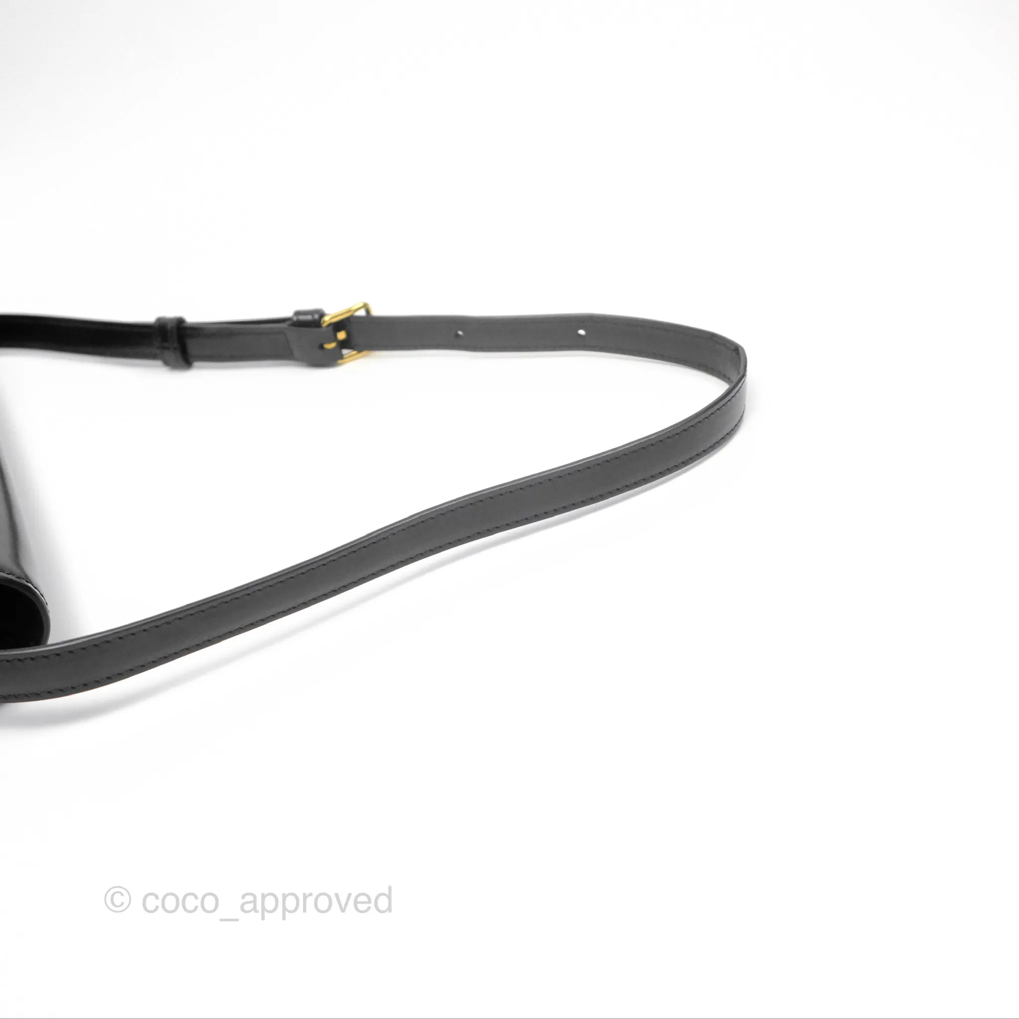 Celine Triomphe Shoulder Bag Black Calfskin