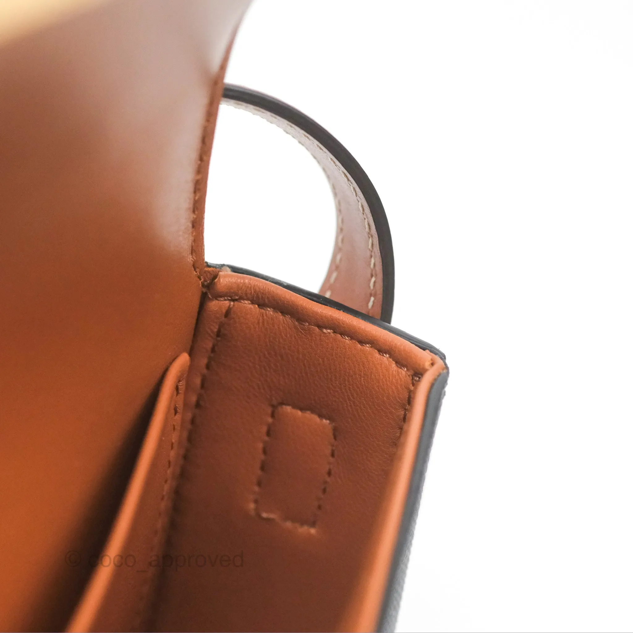 Celine Triomphe Shoulder Bag Tan Calfskin Triomphe Canvas