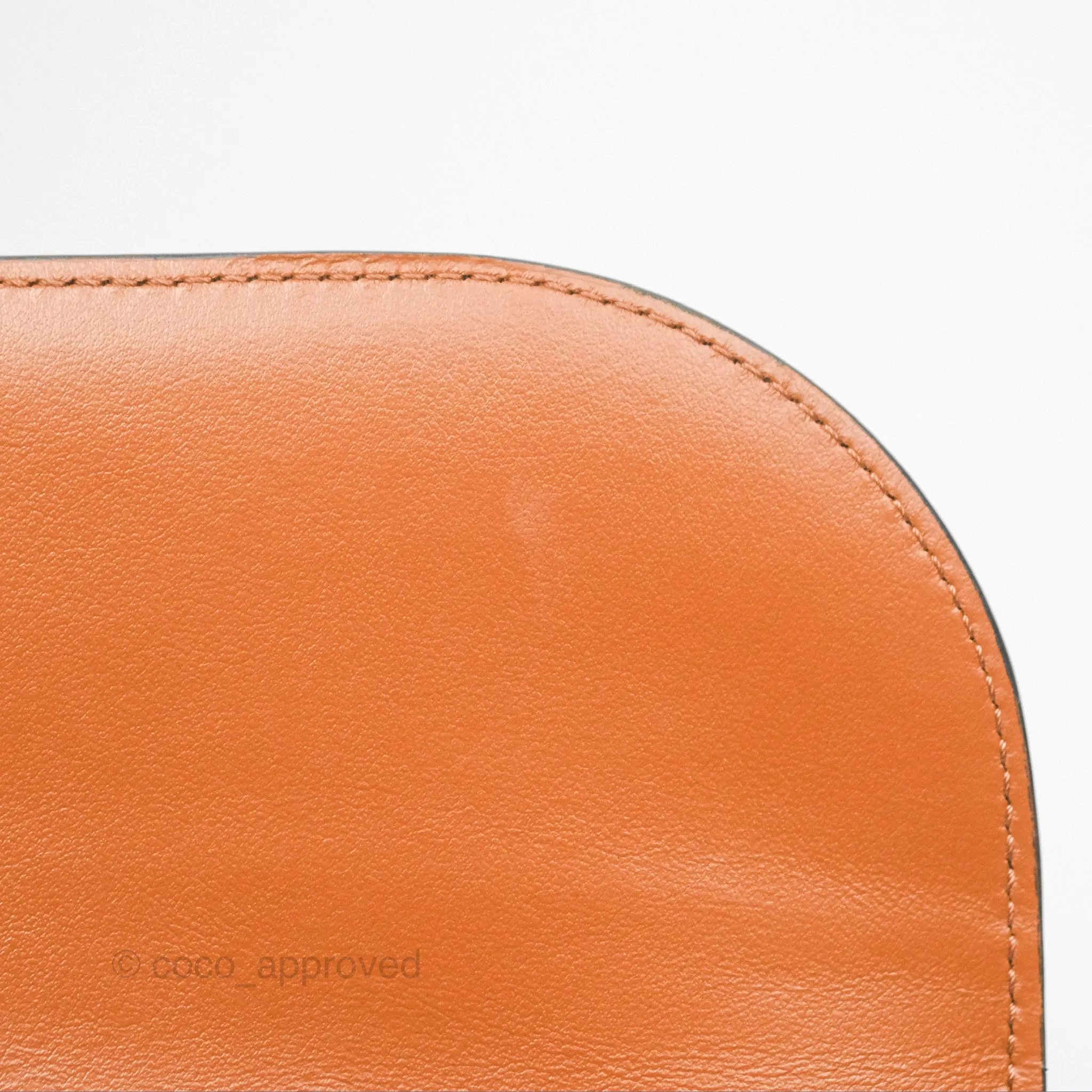 Celine Wallet On Strap Triomphe Canvas Tan Lambskin