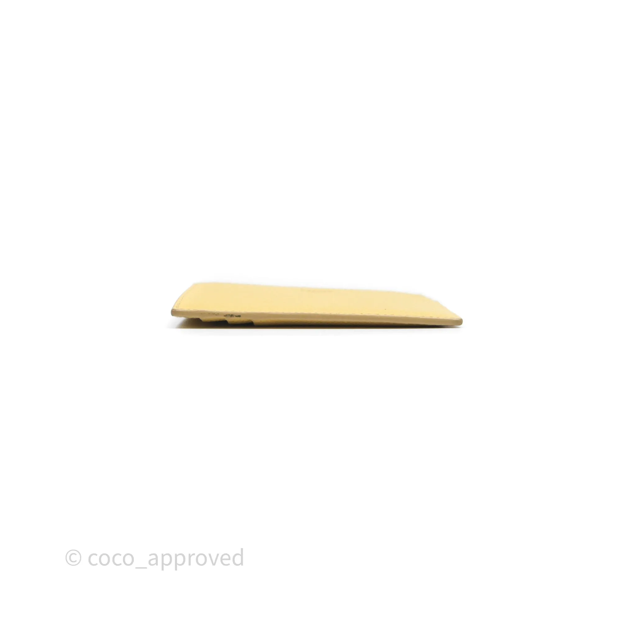 Celine Zipped Card Holder in Grained Calfskin Yellow