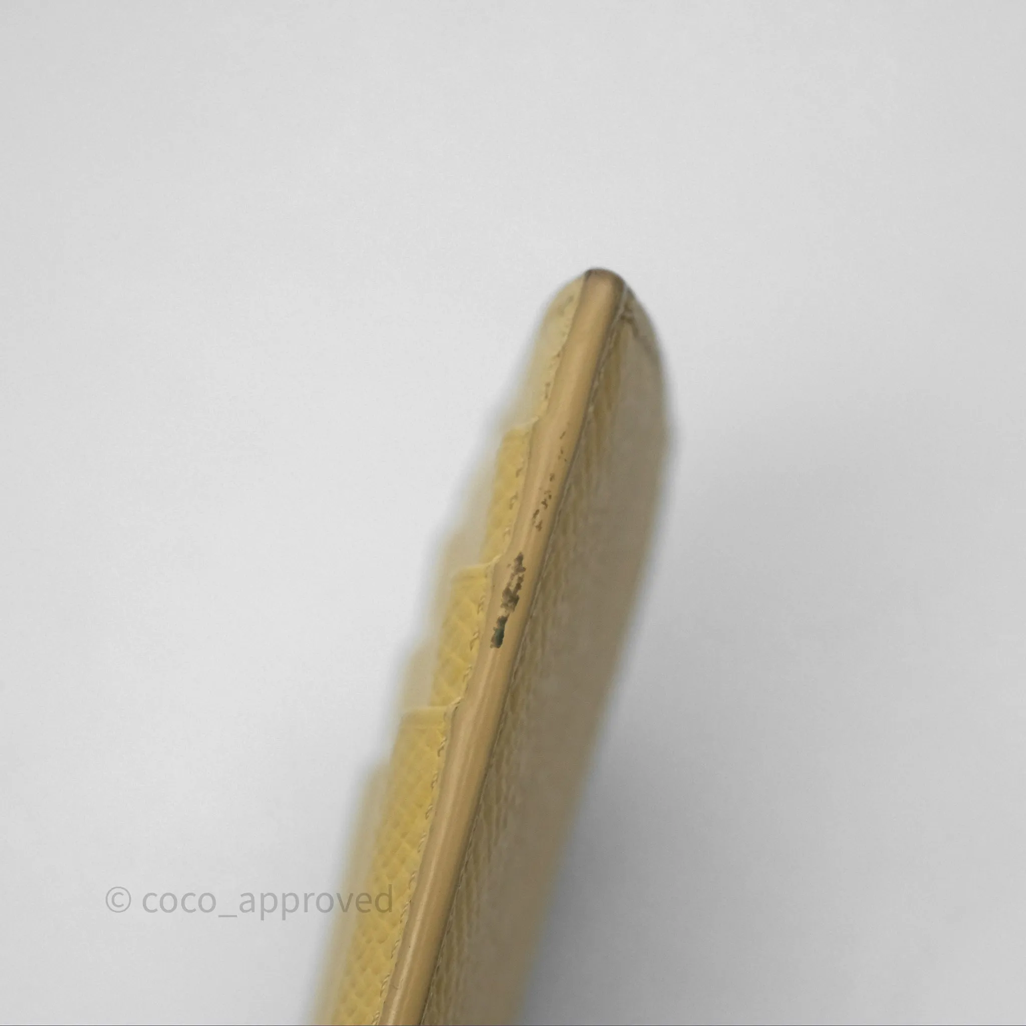 Celine Zipped Card Holder in Grained Calfskin Yellow