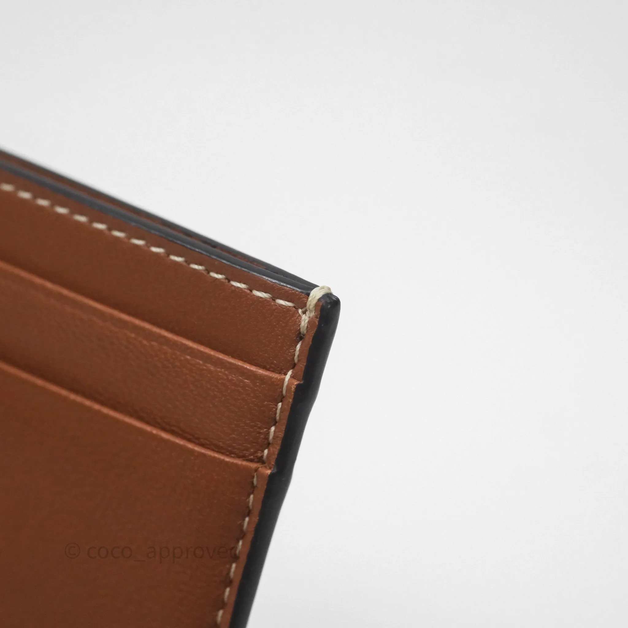 Celine Zipped Purse with Removable Card Holder in Tan Triomphe Canvas/ Lambskin