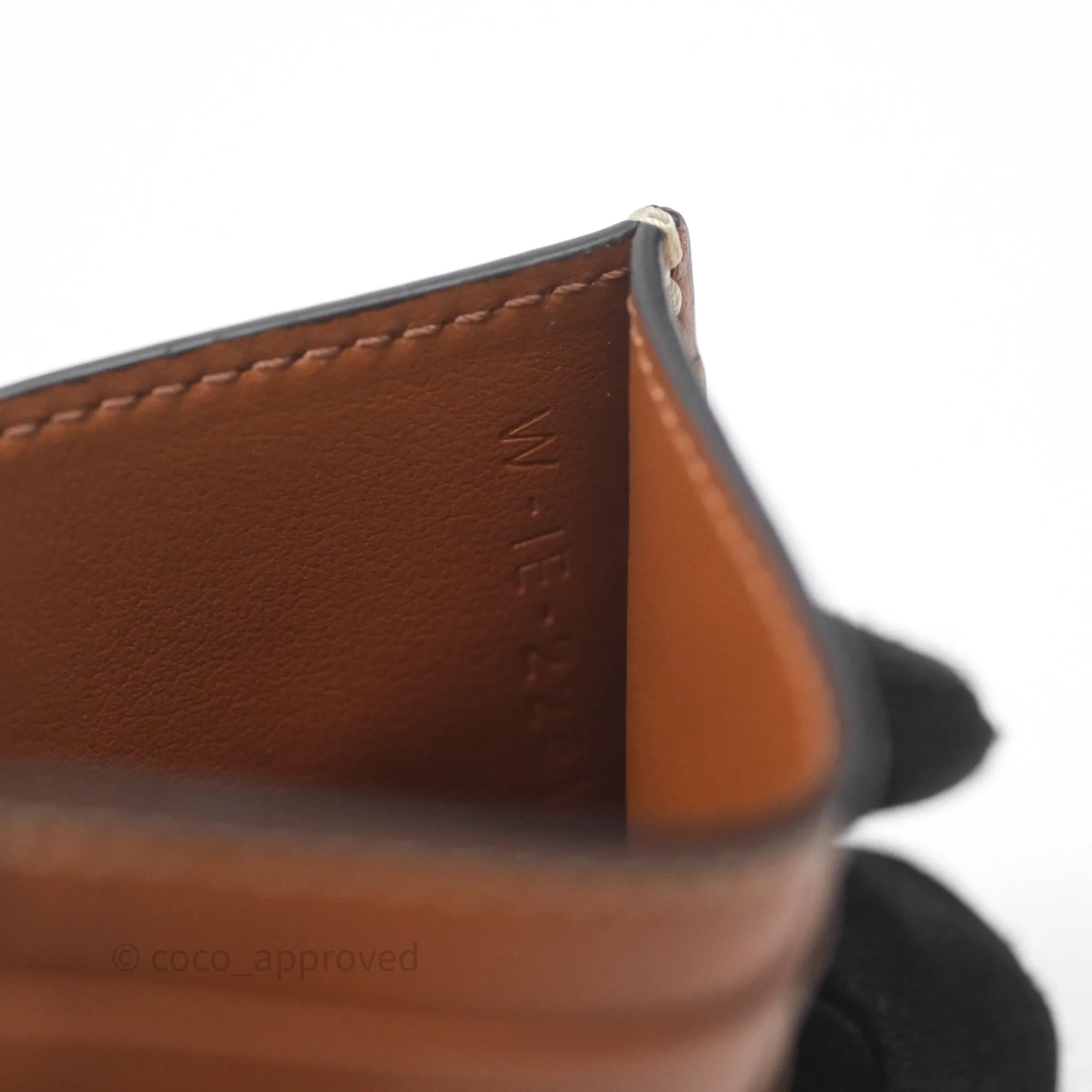 Celine Zipped Purse with Removable Card Holder in Tan Triomphe Canvas/ Lambskin