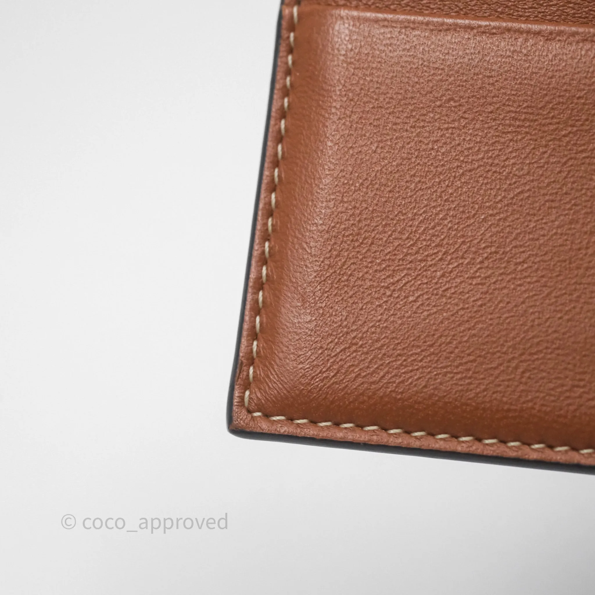 Celine Zipped Purse with Removable Card Holder in Tan Triomphe Canvas/ Lambskin