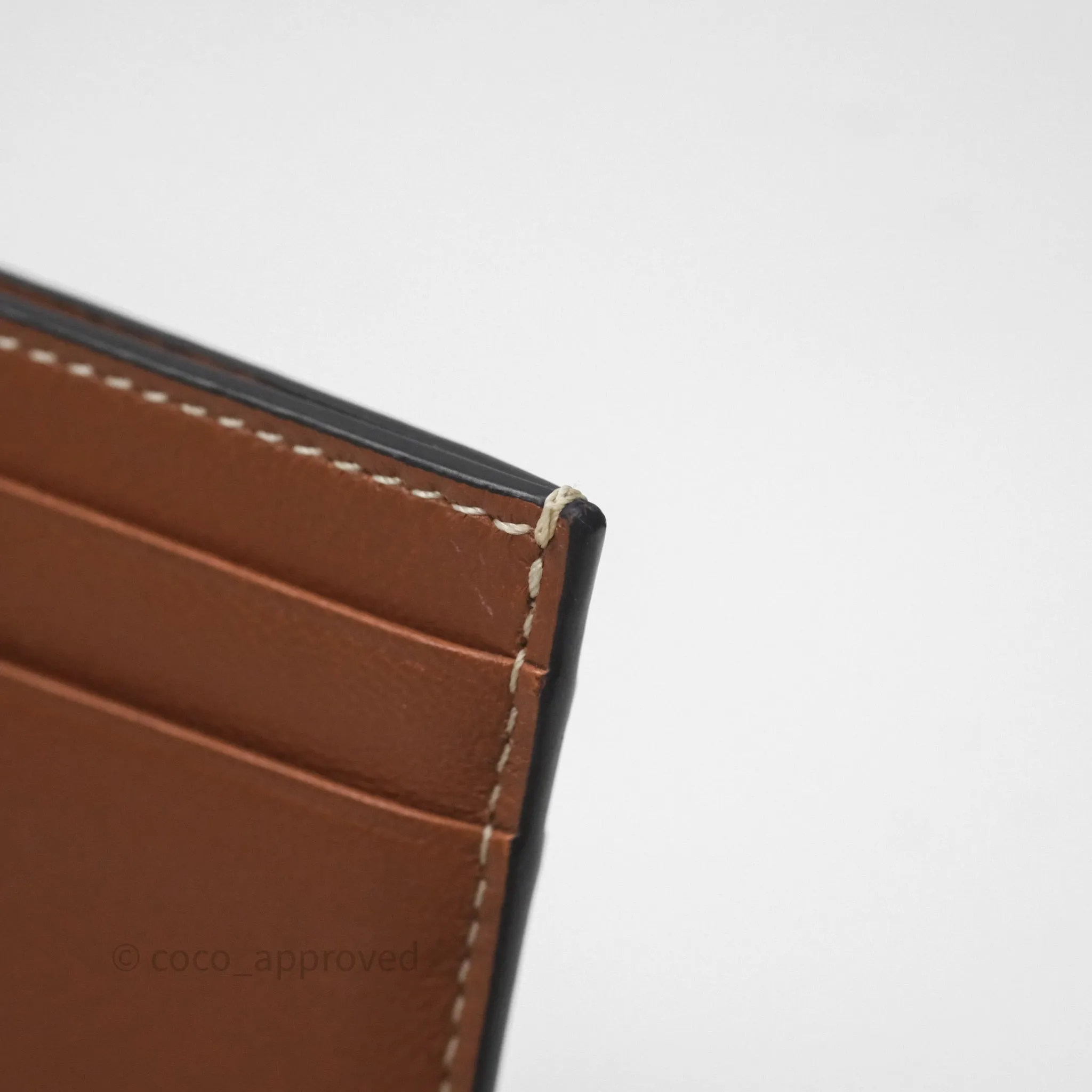 Celine Zipped Purse with Removable Card Holder in Tan Triomphe Canvas/ Lambskin