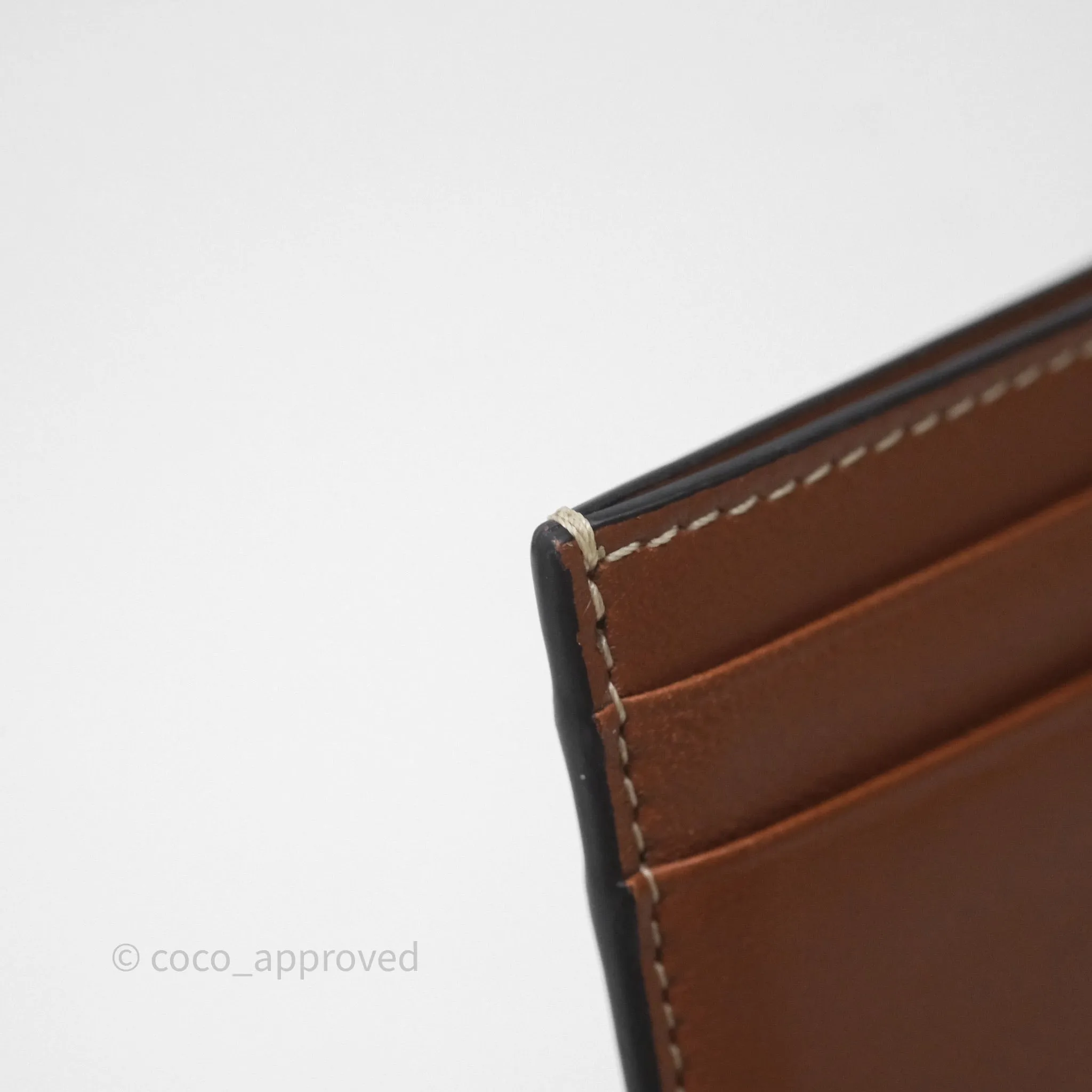 Celine Zipped Purse with Removable Card Holder in Tan Triomphe Canvas/ Lambskin