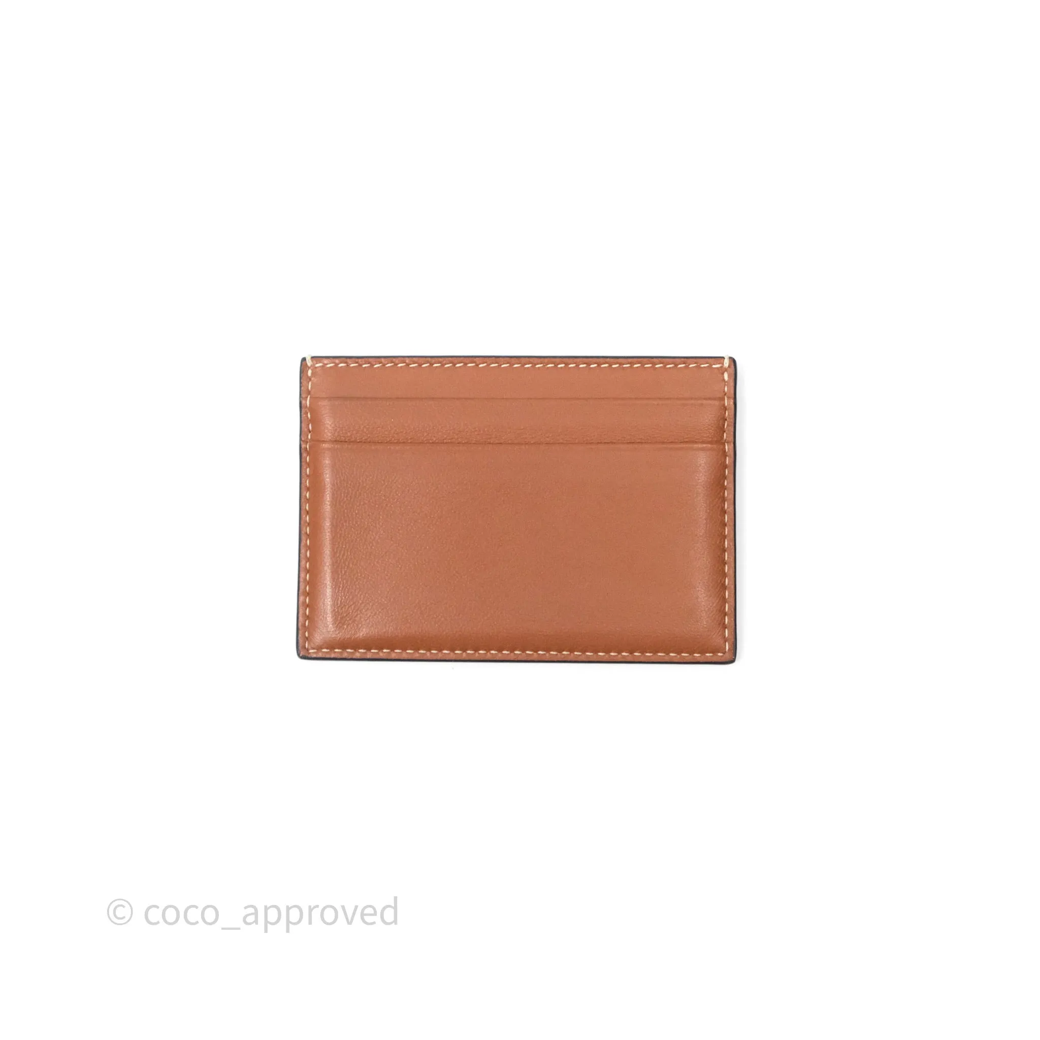Celine Zipped Purse with Removable Card Holder in Tan Triomphe Canvas/ Lambskin