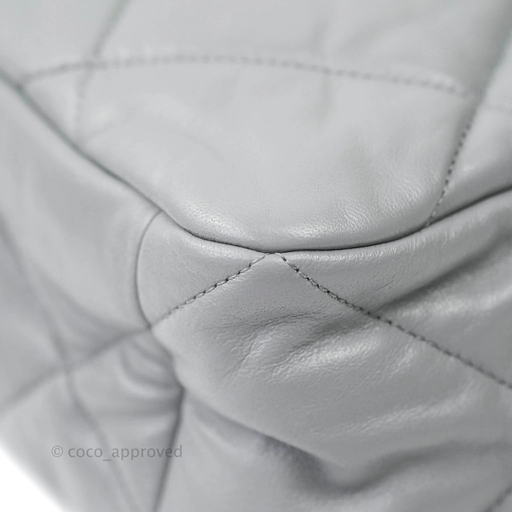 Chanel 19 Large Grey Goatskin Mixed Hardware