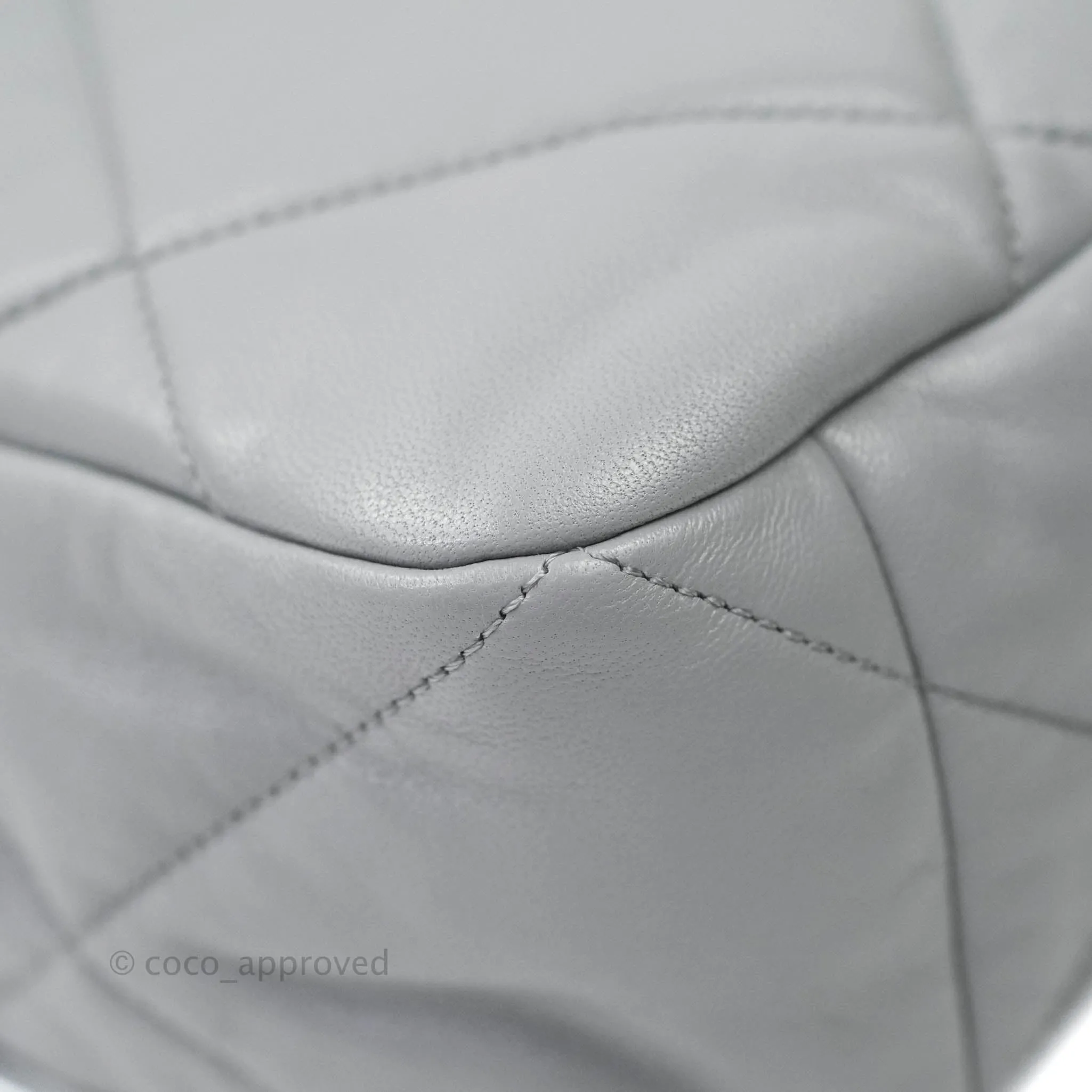Chanel 19 Large Grey Goatskin Mixed Hardware