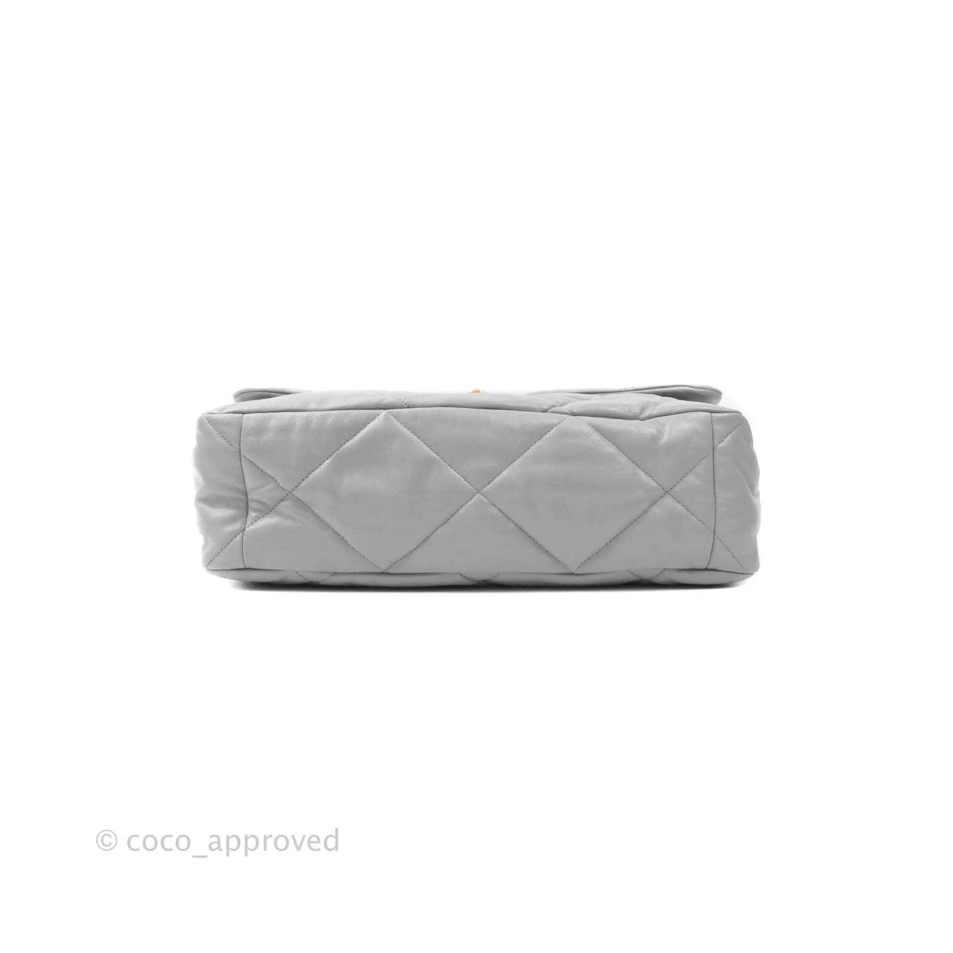 Chanel 19 Large Grey Goatskin Mixed Hardware