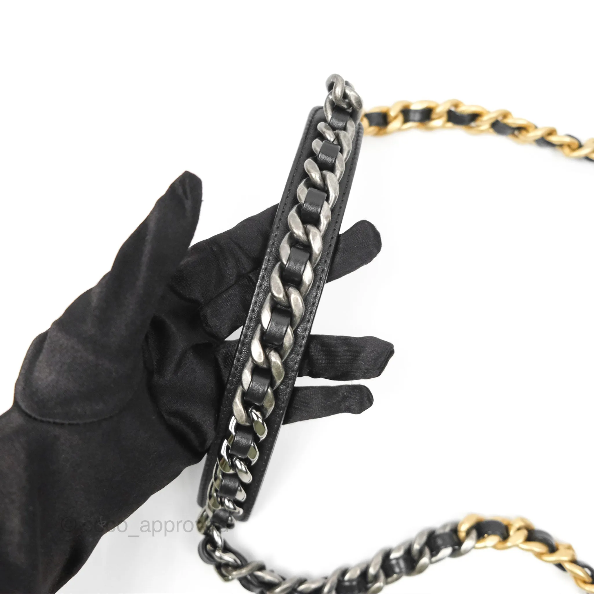 Chanel 19 Medium Black Goatskin Mixed Hardware