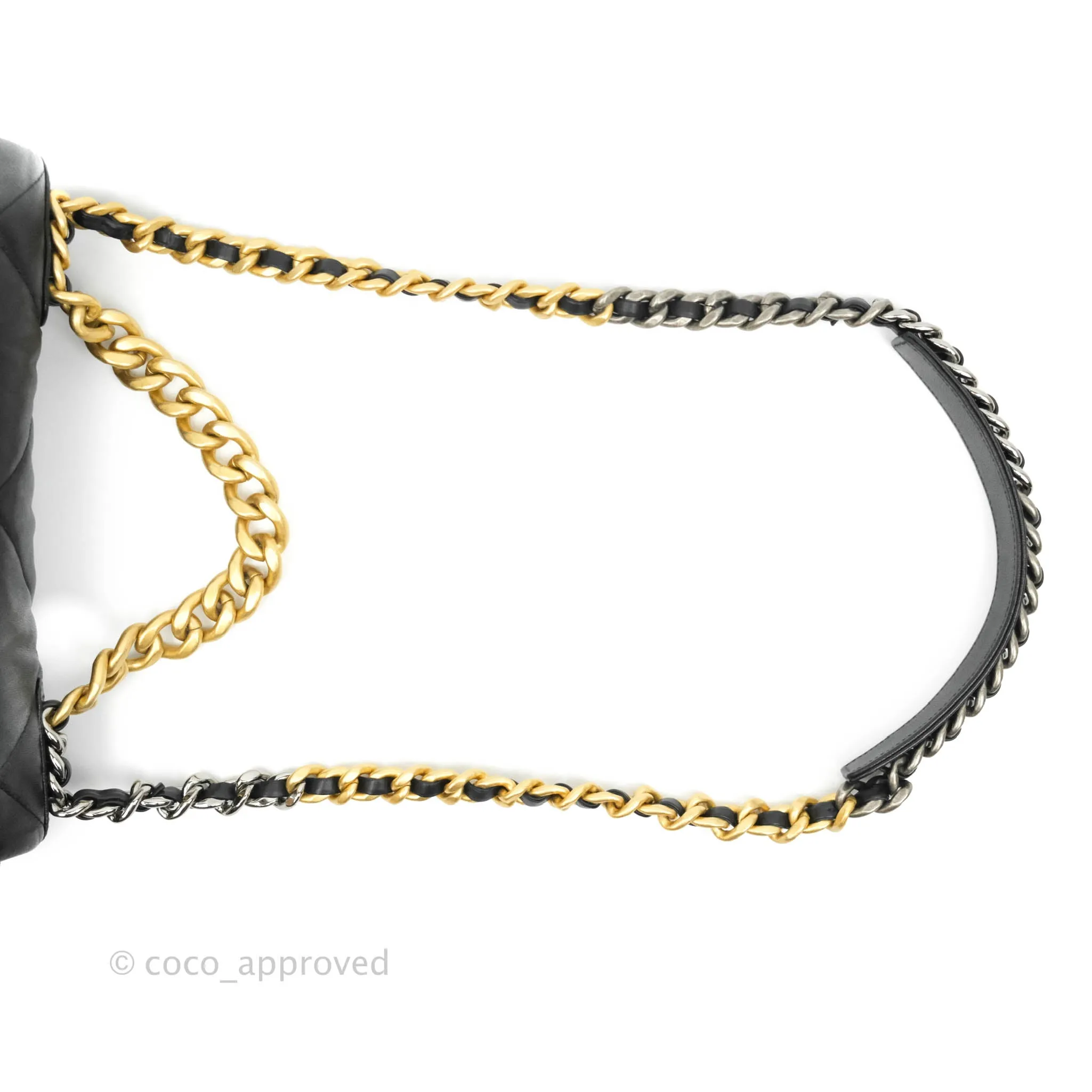 Chanel 19 Medium Black Goatskin Mixed Hardware