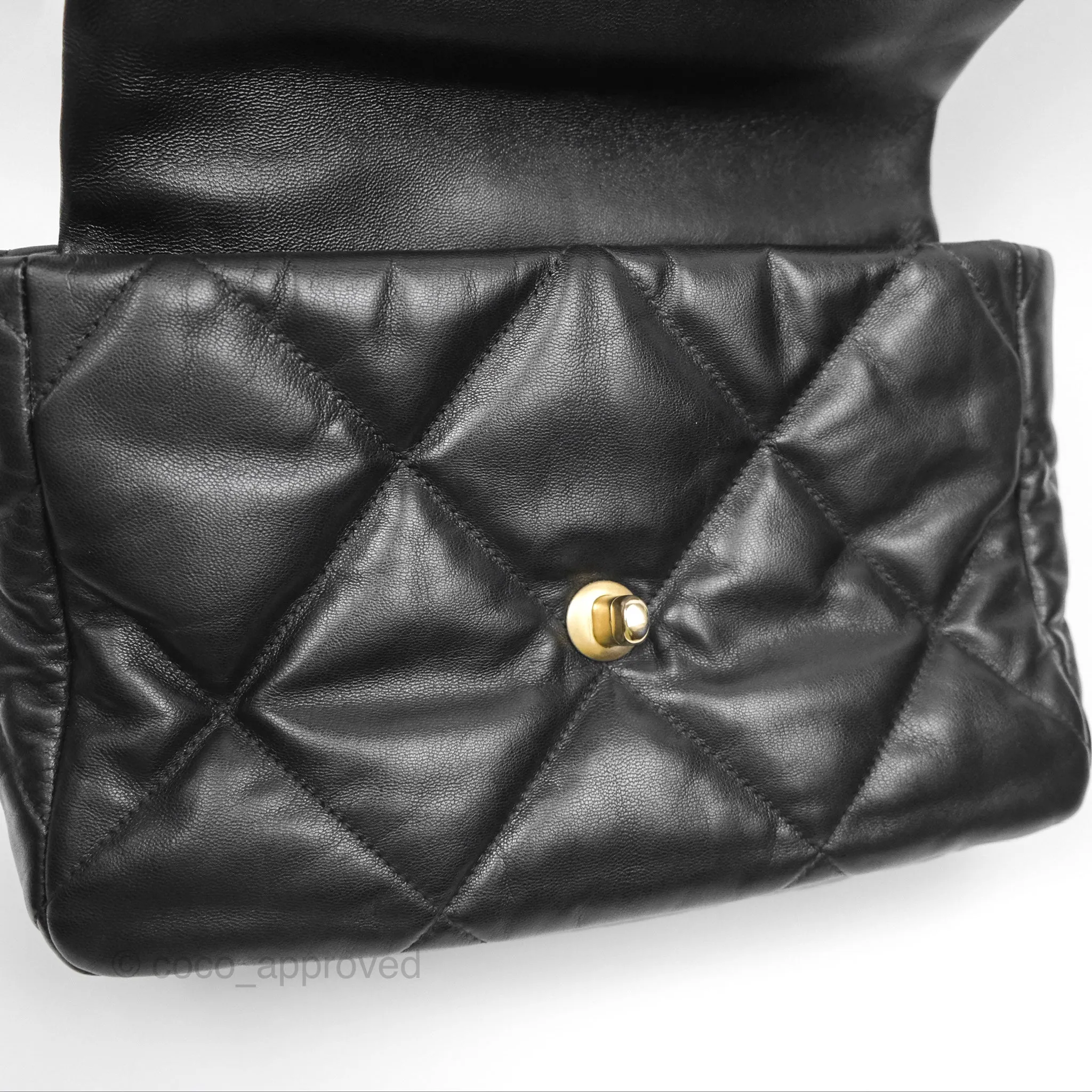Chanel 19 Medium Black Goatskin Mixed Hardware