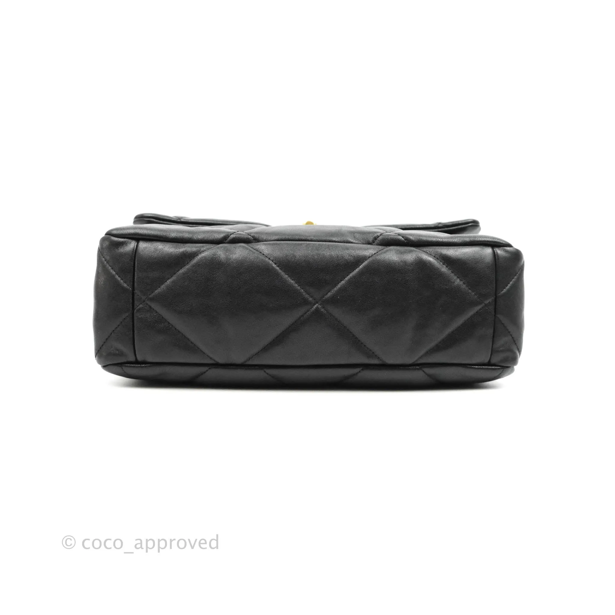 Chanel 19 Medium Black Goatskin Mixed Hardware