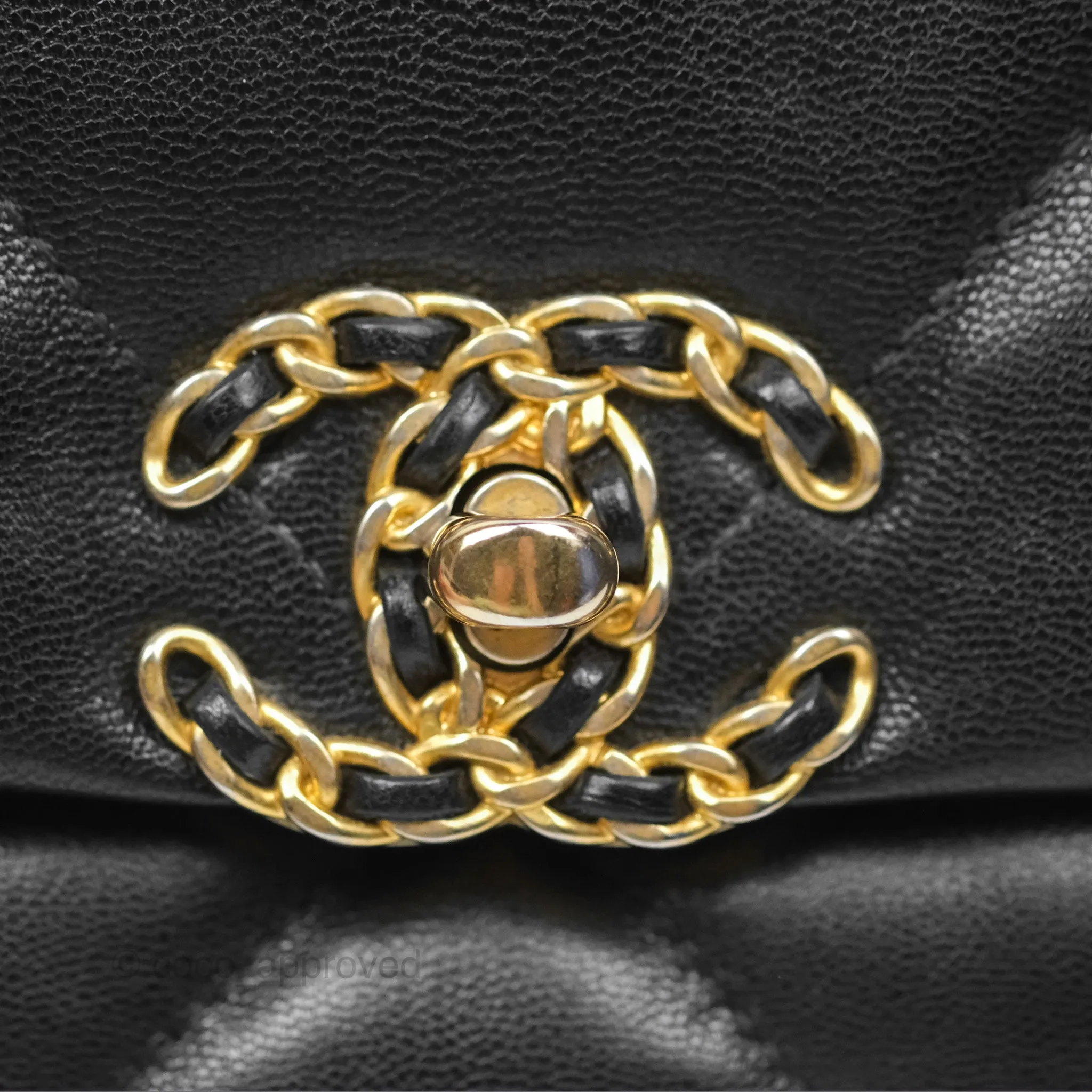 Chanel 19 Medium Black Goatskin Mixed Hardware