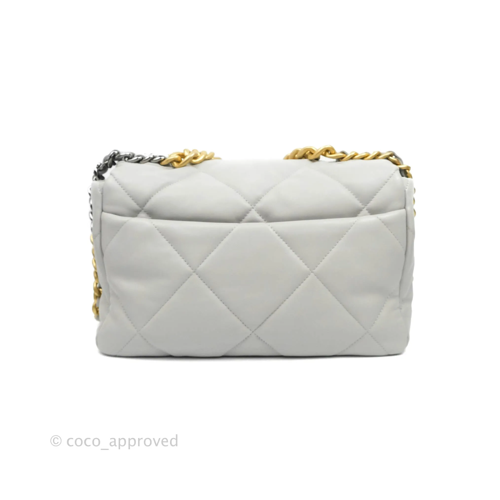 Chanel 19 Medium Grey Lambskin Mixed Hardware 21A