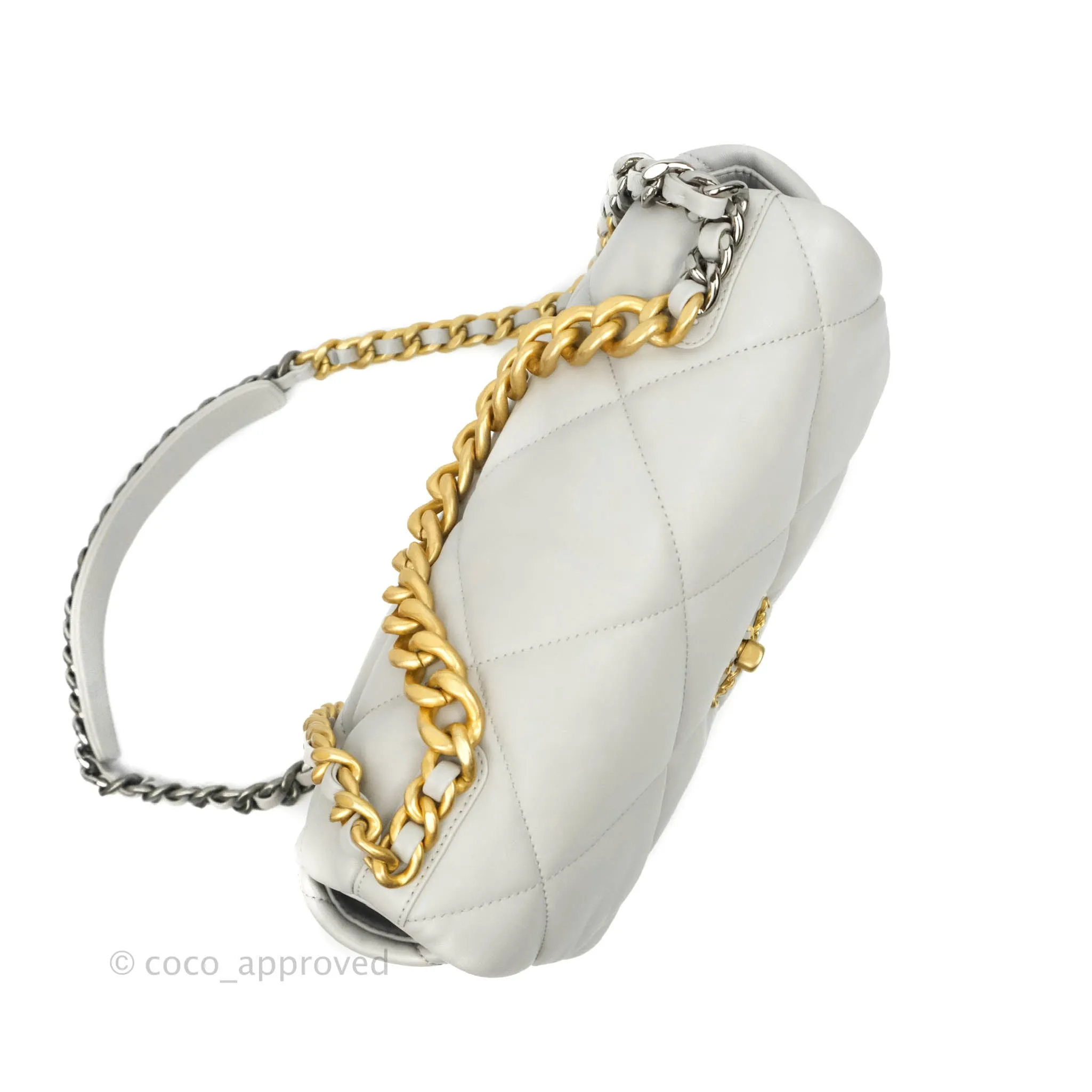 Chanel 19 Medium Grey Lambskin Mixed Hardware 21A