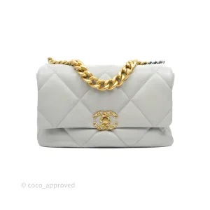 Chanel 19 Medium Grey Lambskin Mixed Hardware 21A