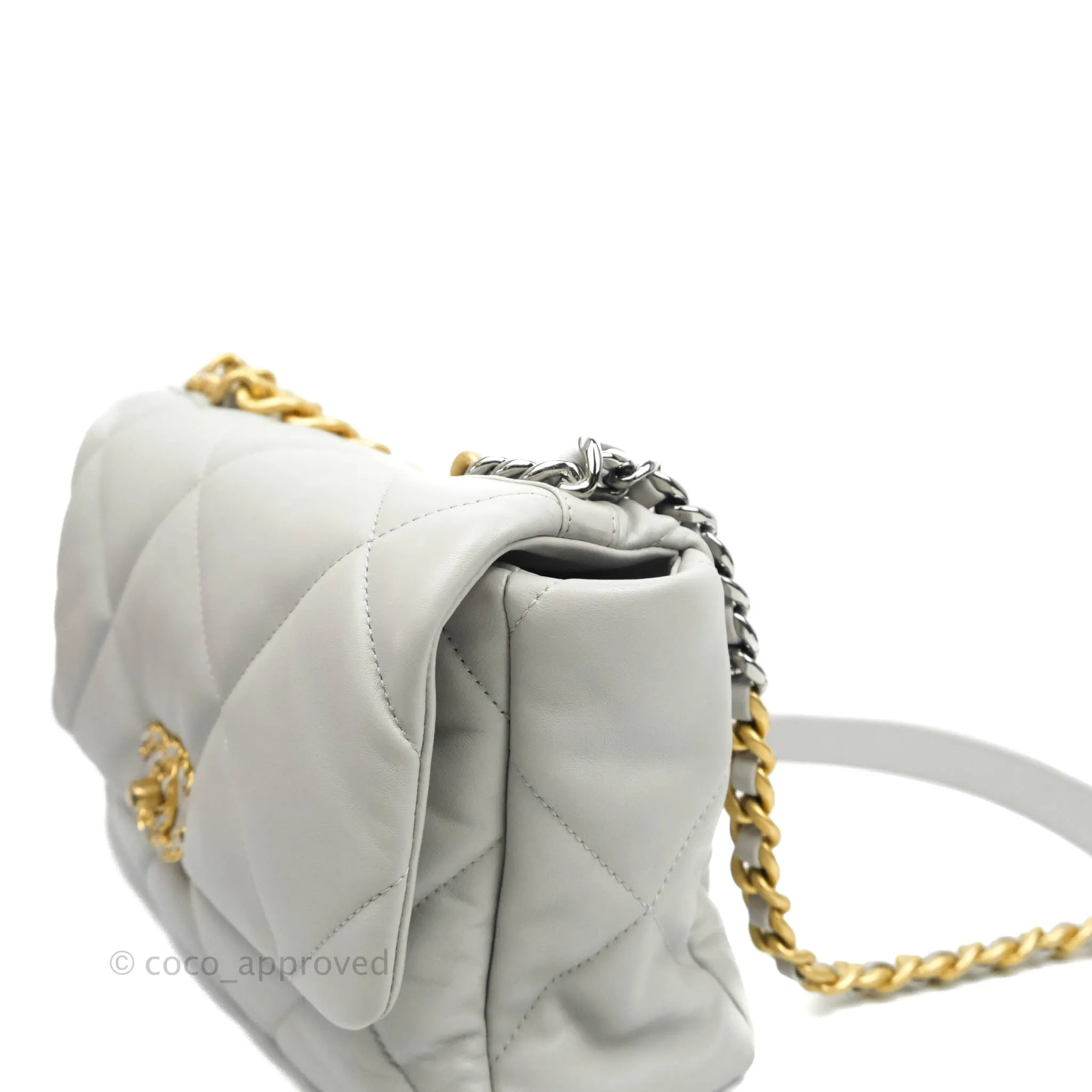 Chanel 19 Medium Grey Lambskin Mixed Hardware 21A