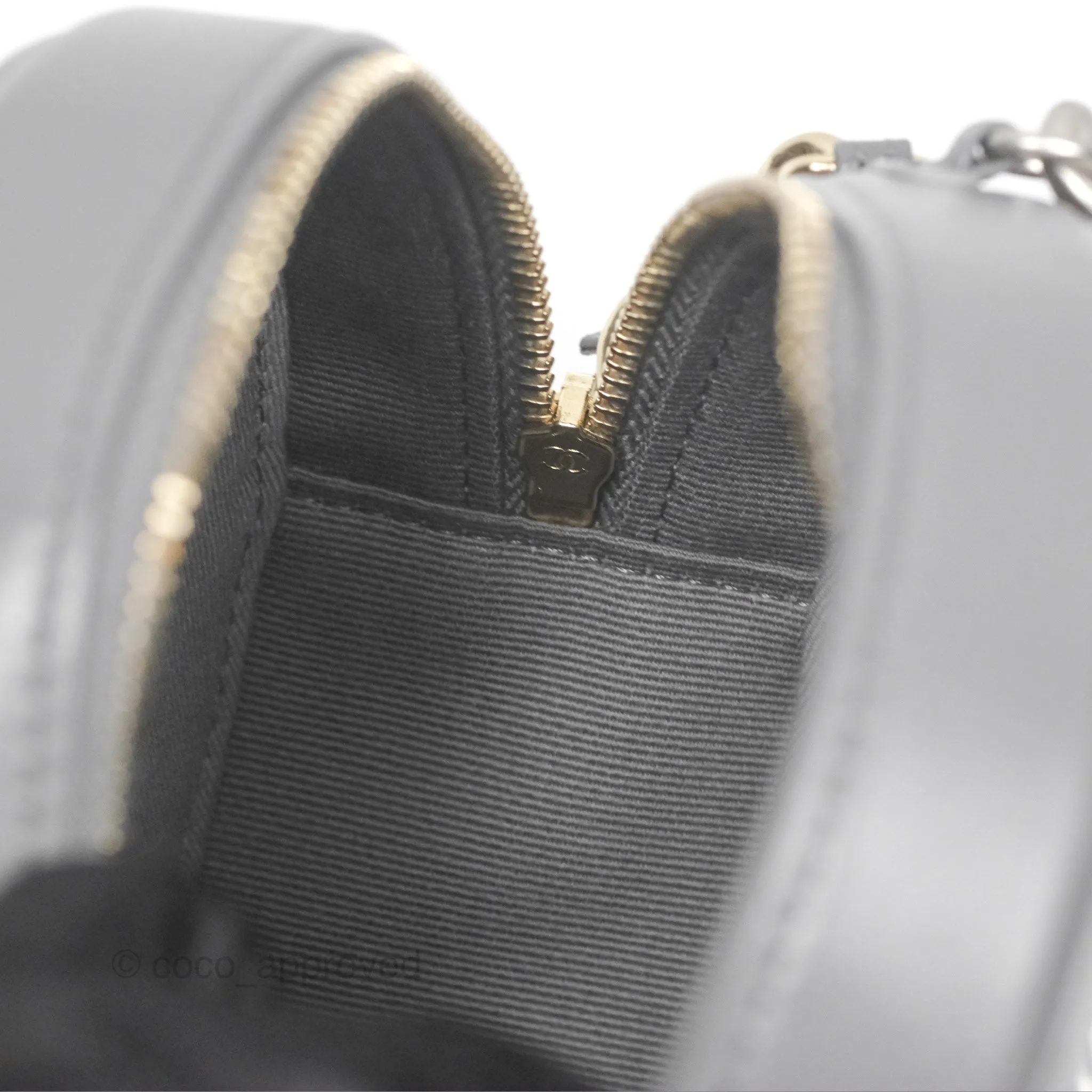 Chanel 19 Round Clutch With Chain Grey Mixed Hardware
