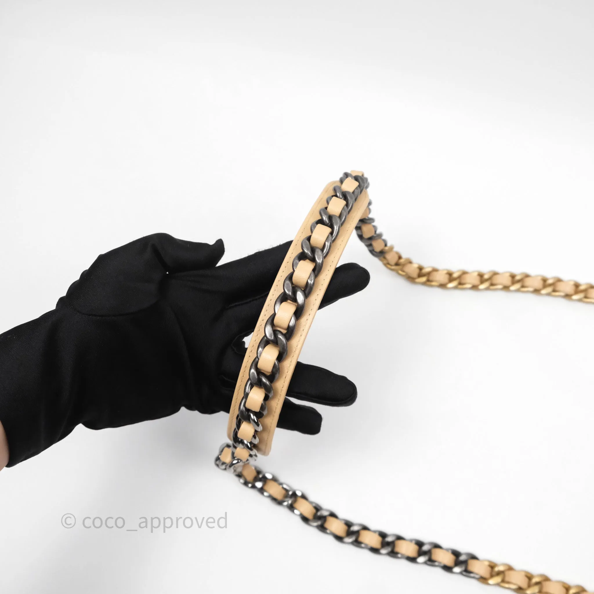 Chanel 19 Small Beige Mixed Hardware
