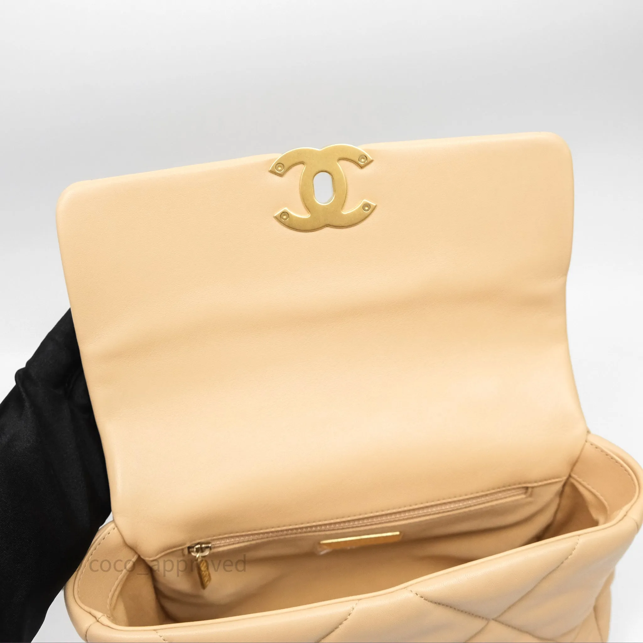 Chanel 19 Small Beige Mixed Hardware