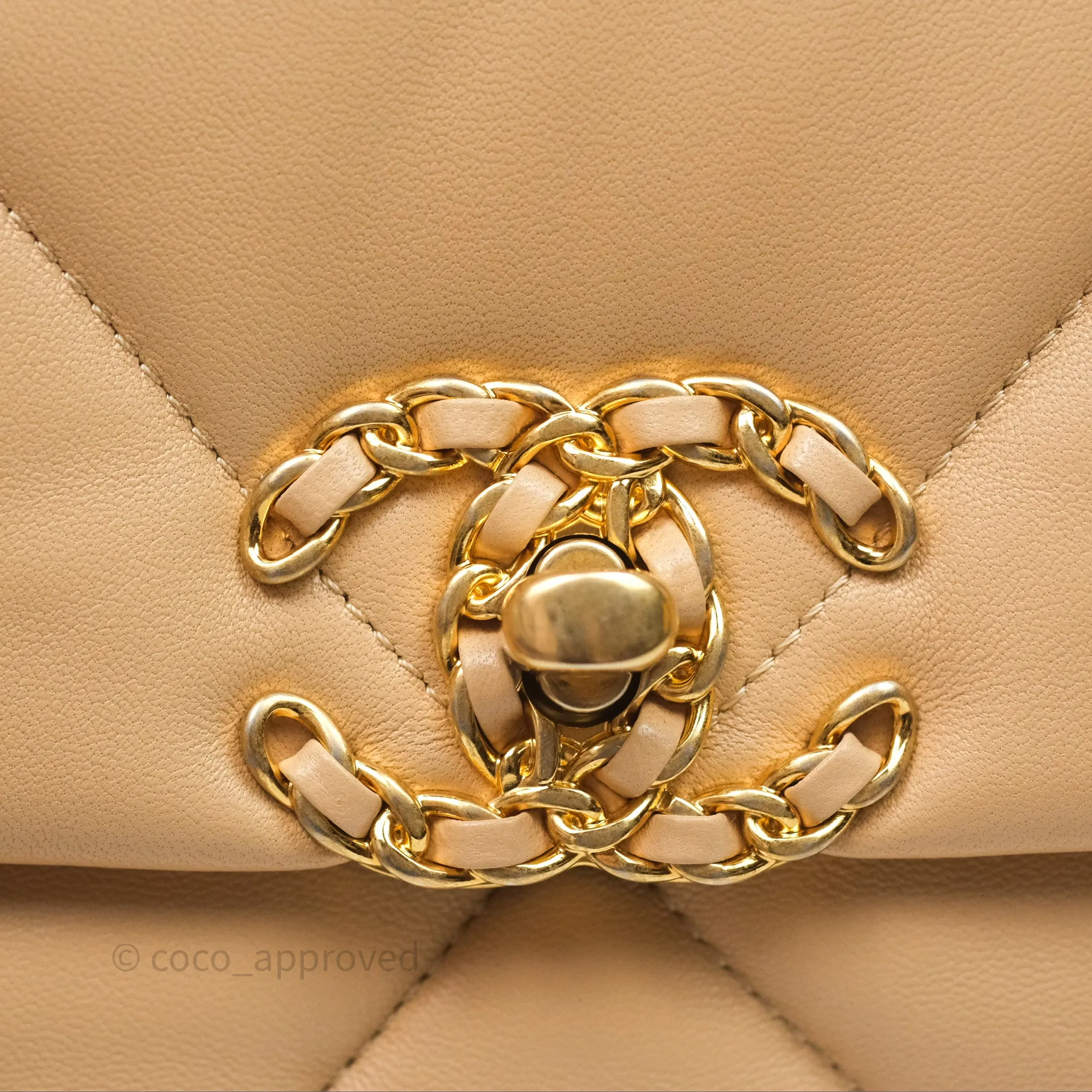Chanel 19 Small Beige Mixed Hardware
