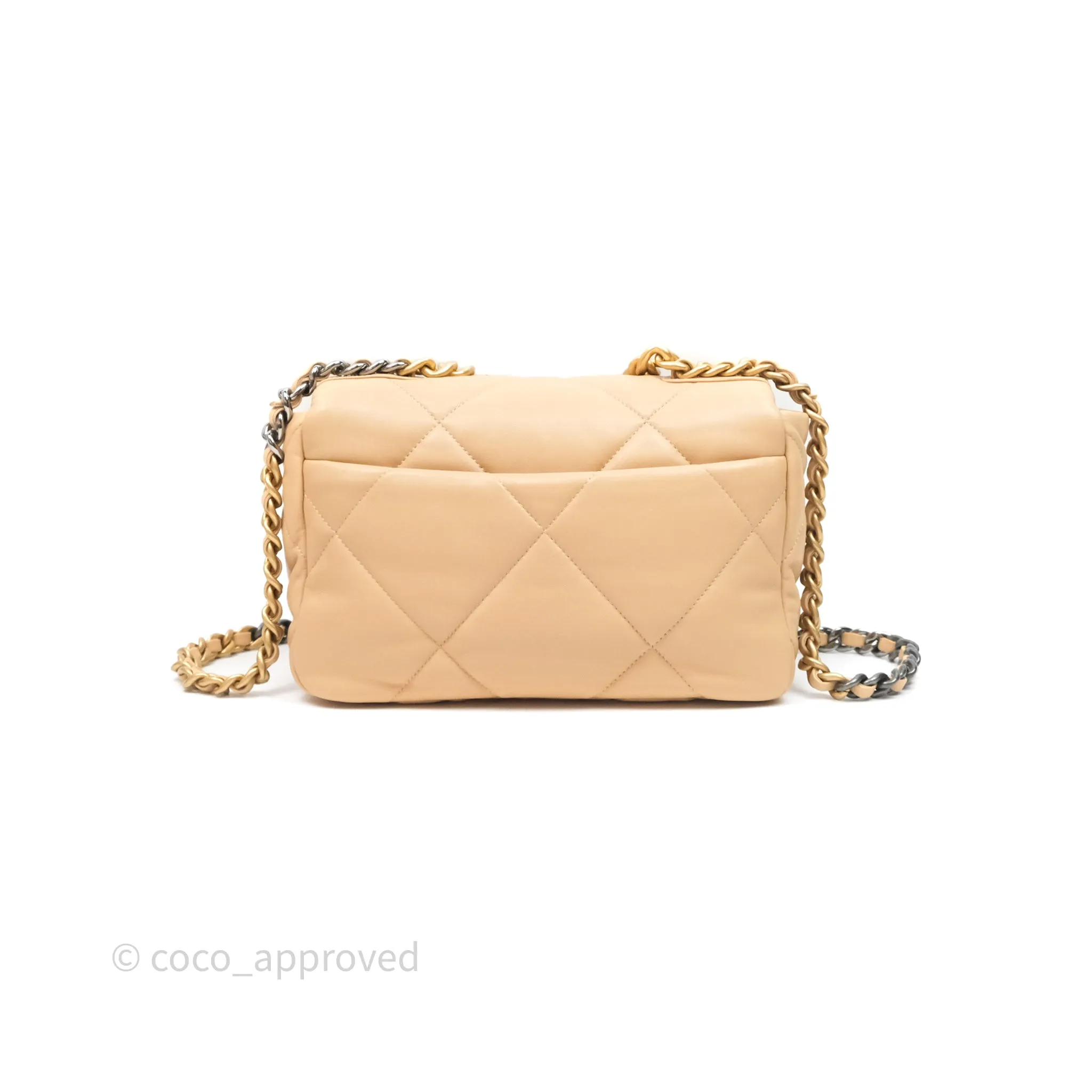 Chanel 19 Small Beige Mixed Hardware