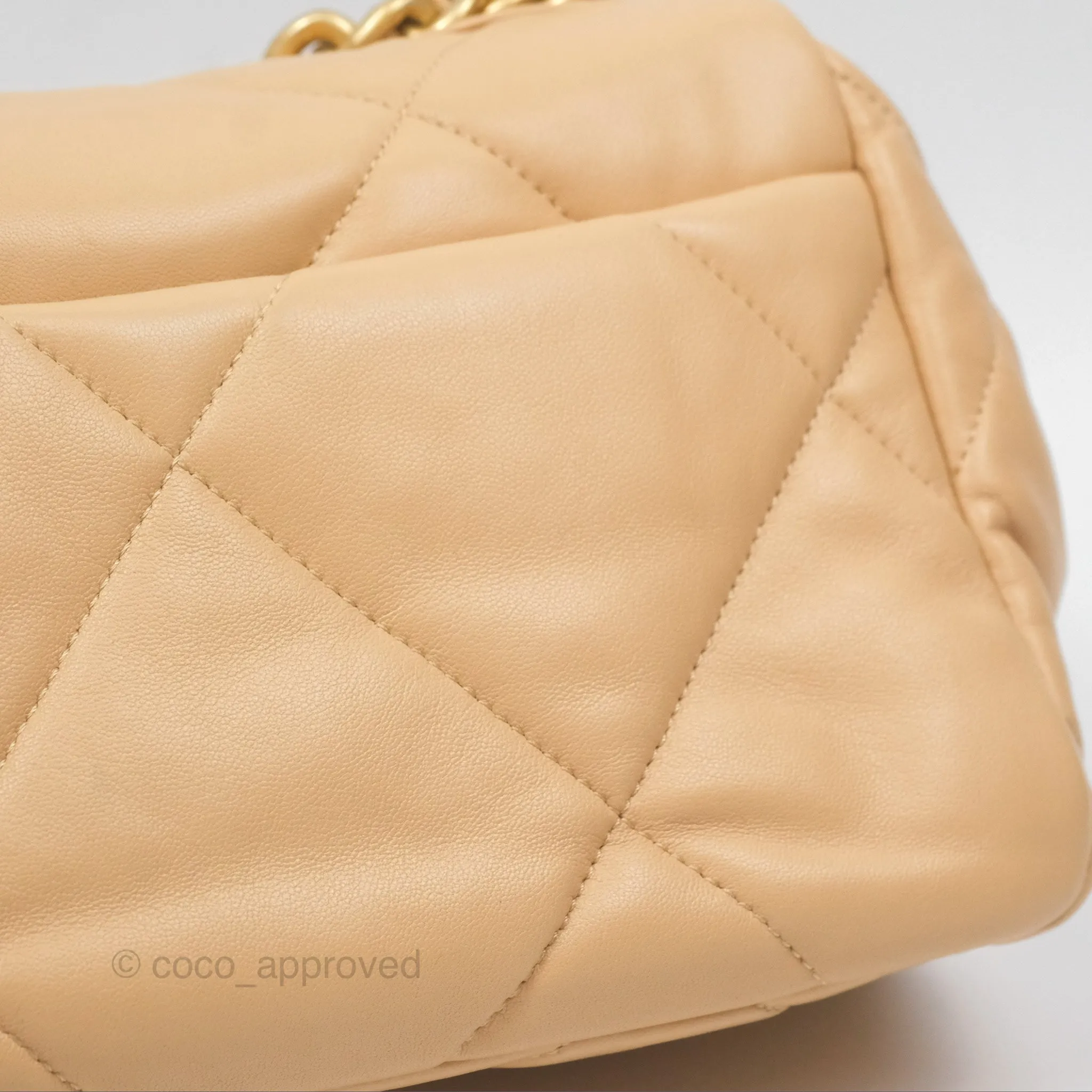 Chanel 19 Small Beige Mixed Hardware