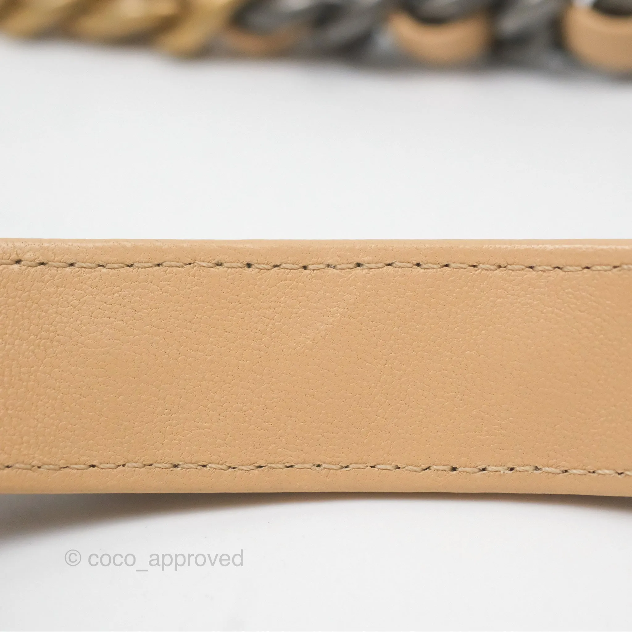 Chanel 19 Small Beige Mixed Hardware