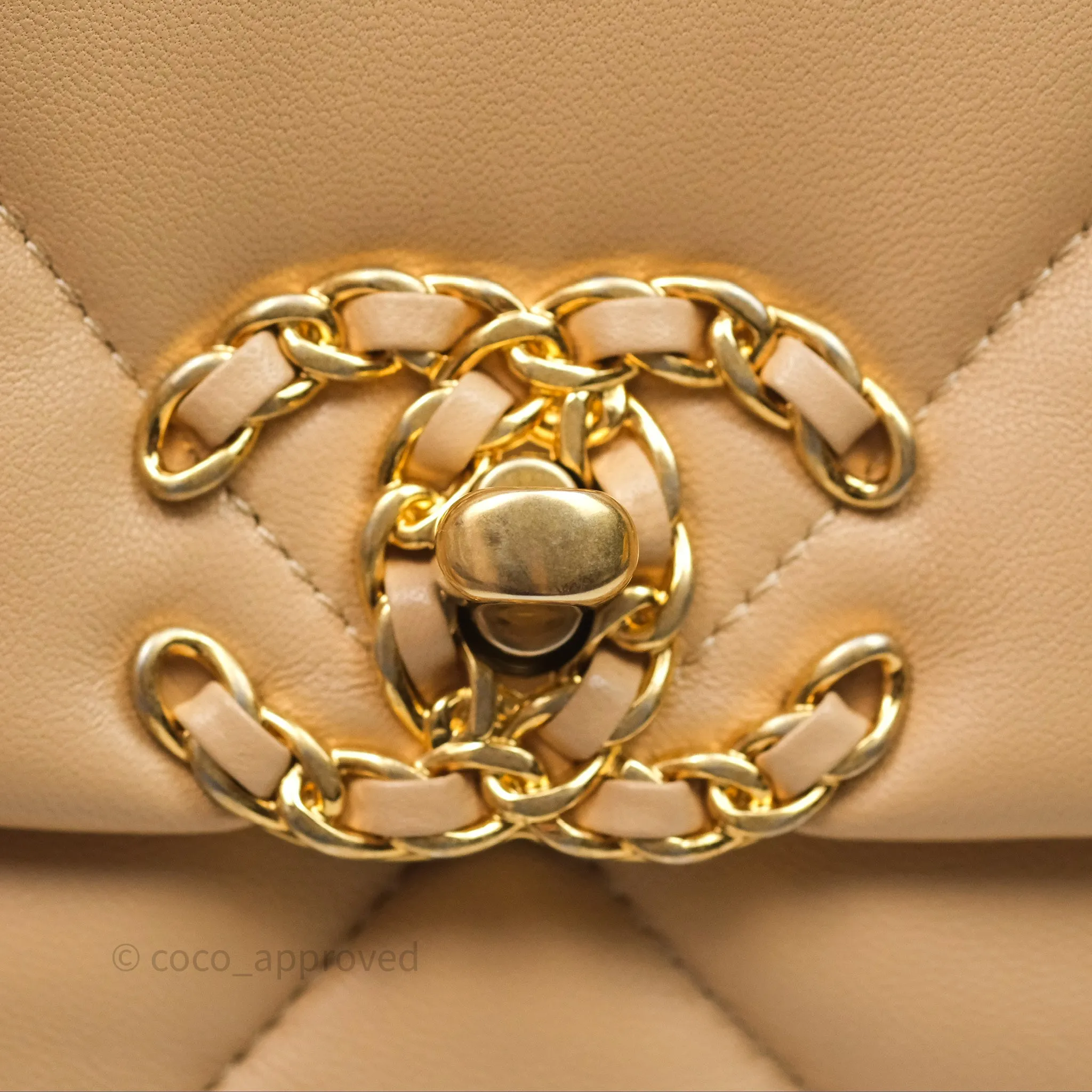 Chanel 19 Small Beige Mixed Hardware