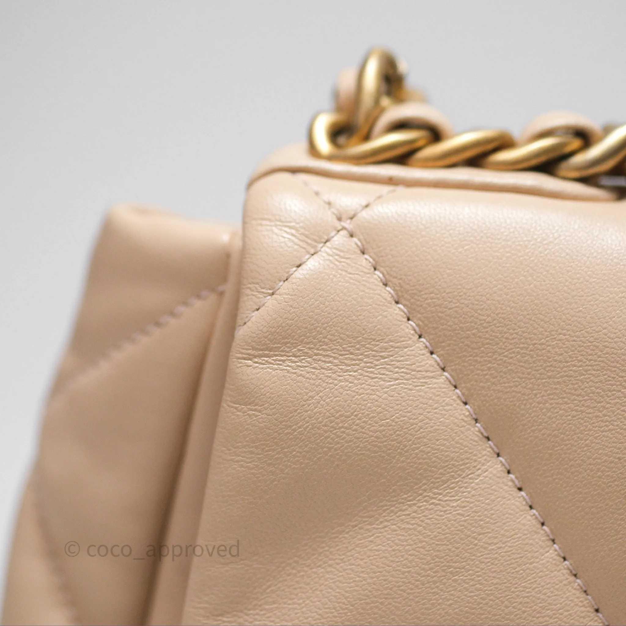 Chanel 19 Small Beige Mixed Hardware