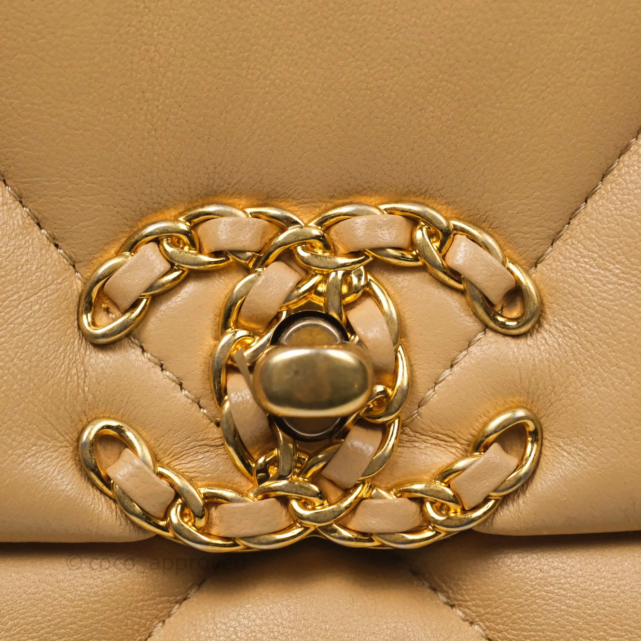 Chanel 19 Small Beige Mixed Hardware