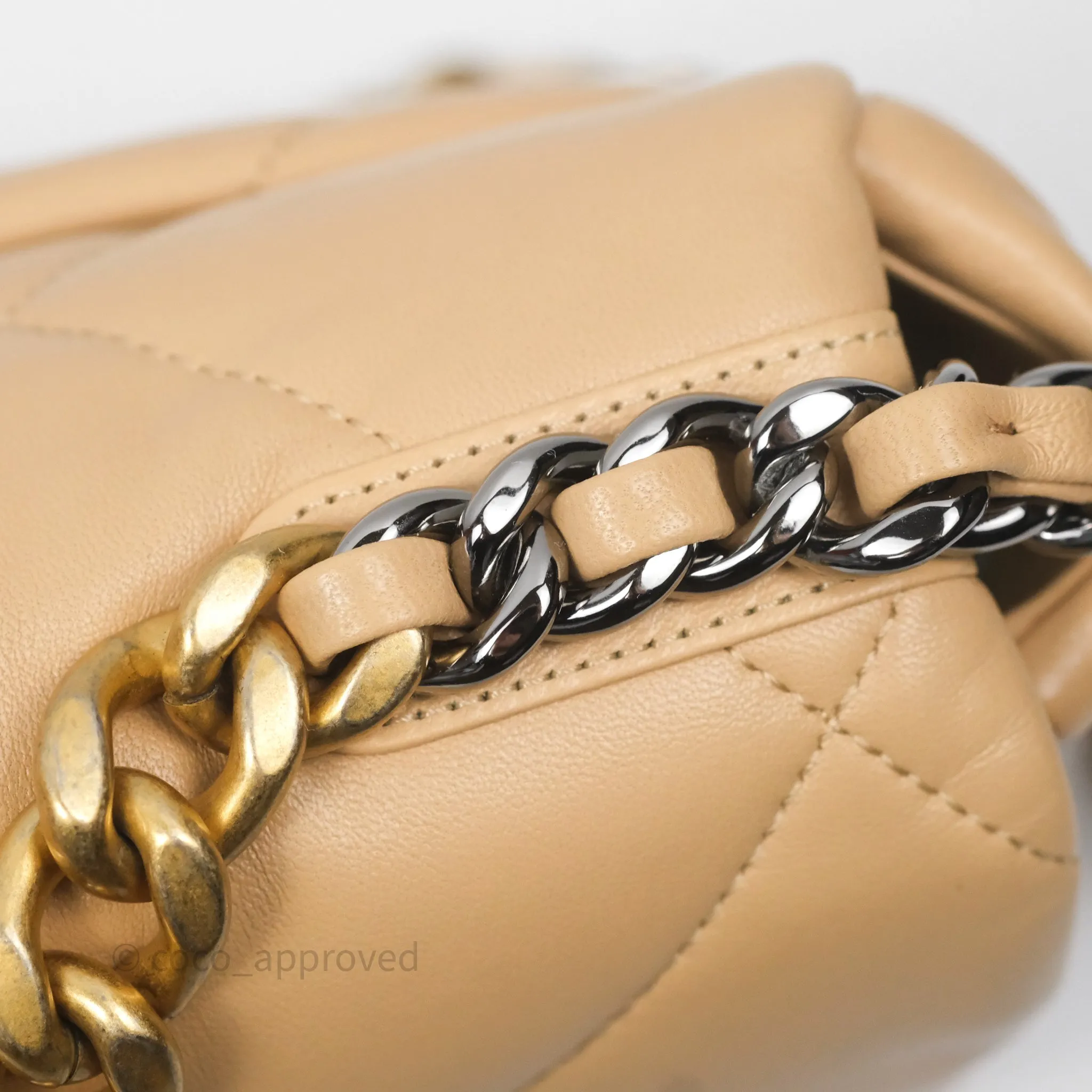 Chanel 19 Small Beige Mixed Hardware