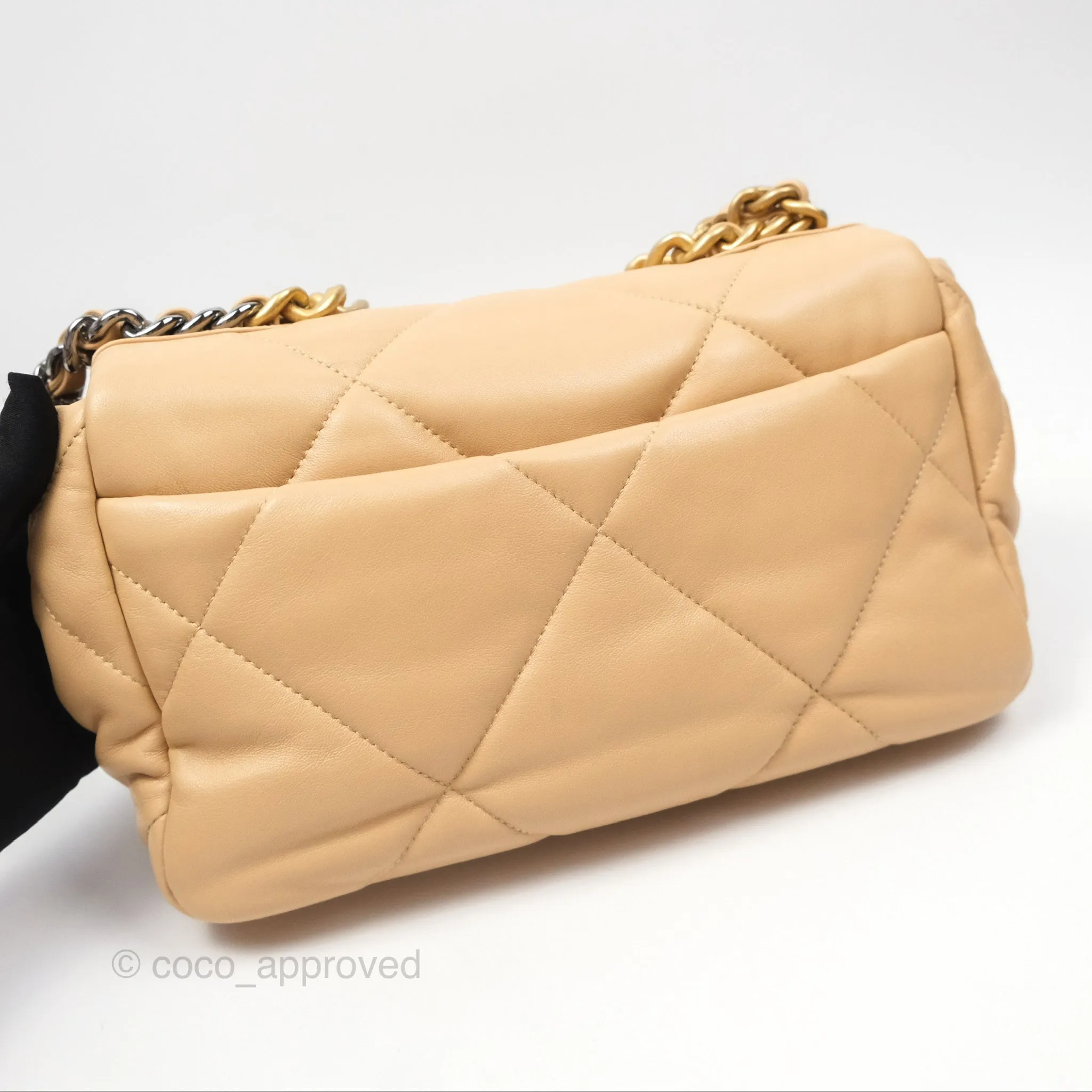 Chanel 19 Small Beige Mixed Hardware