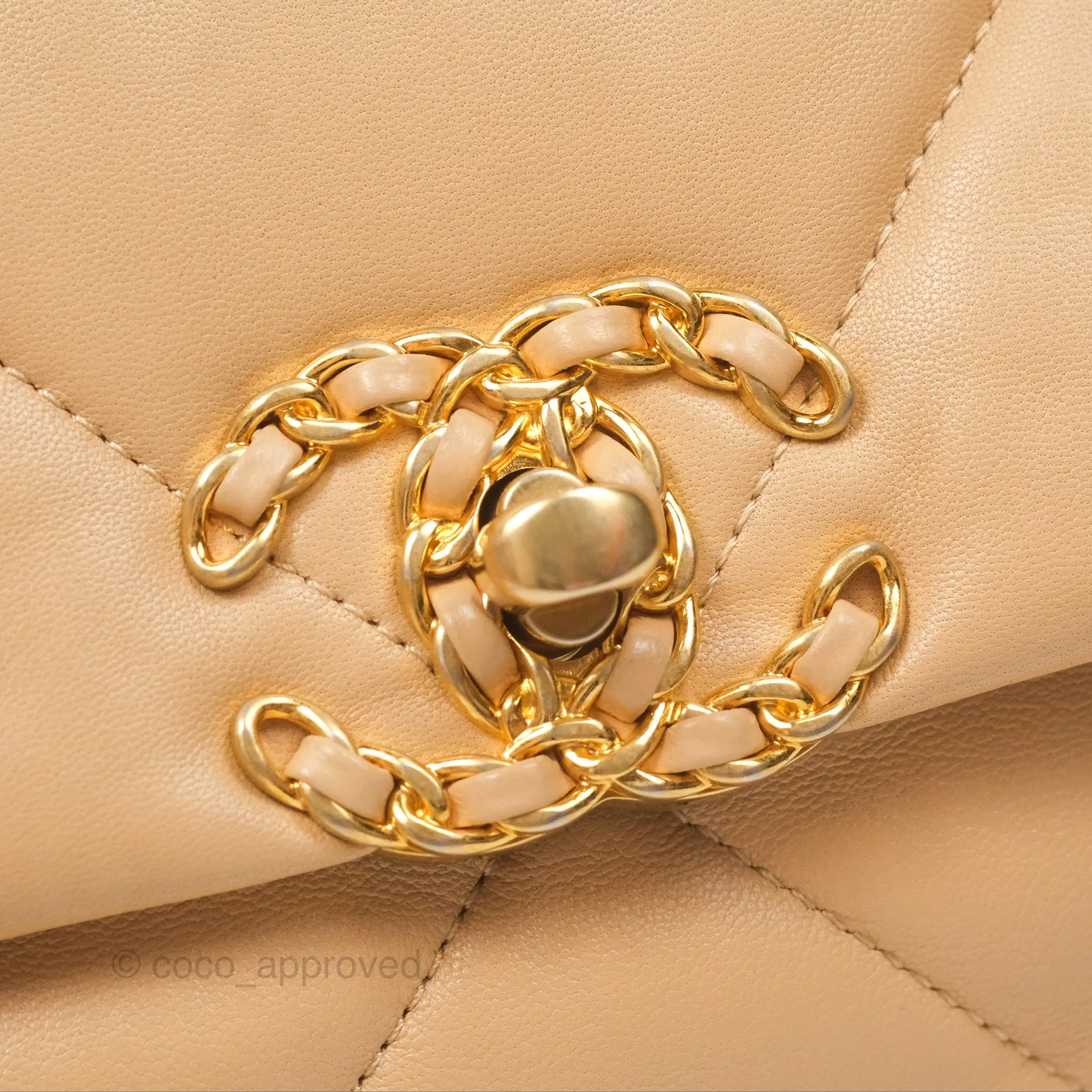Chanel 19 Small Beige Mixed Hardware