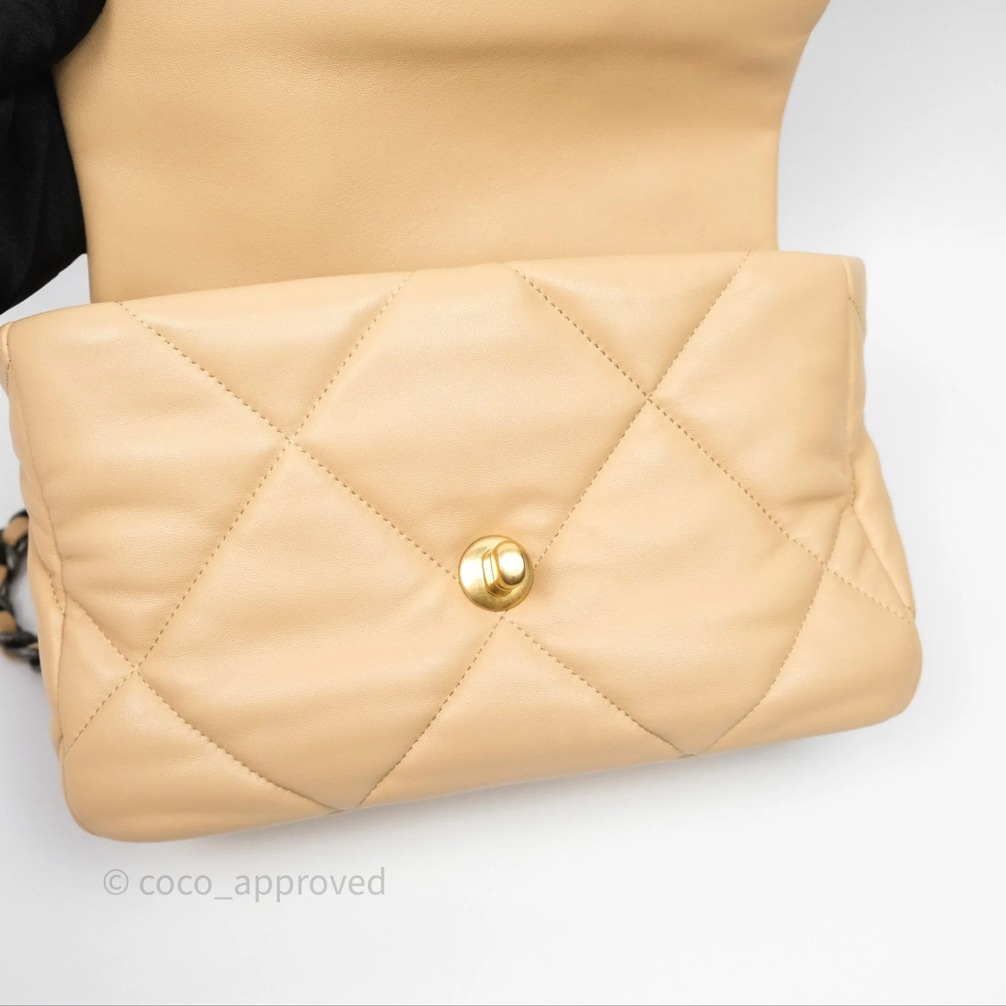 Chanel 19 Small Beige Mixed Hardware