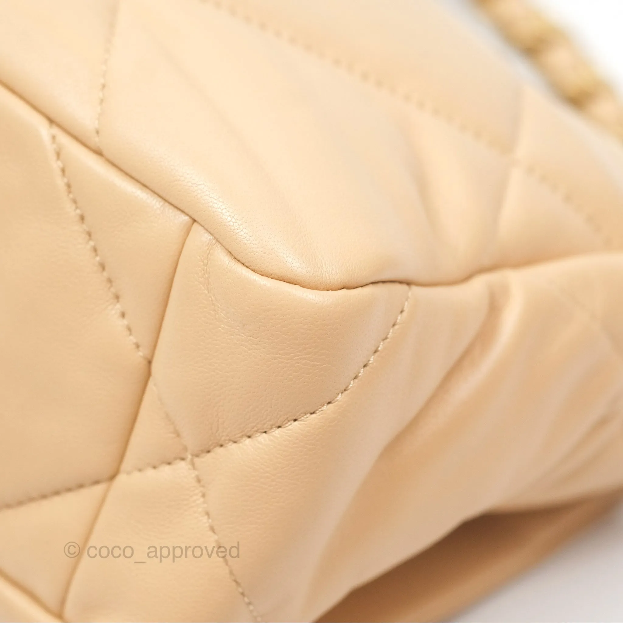 Chanel 19 Small Beige Mixed Hardware