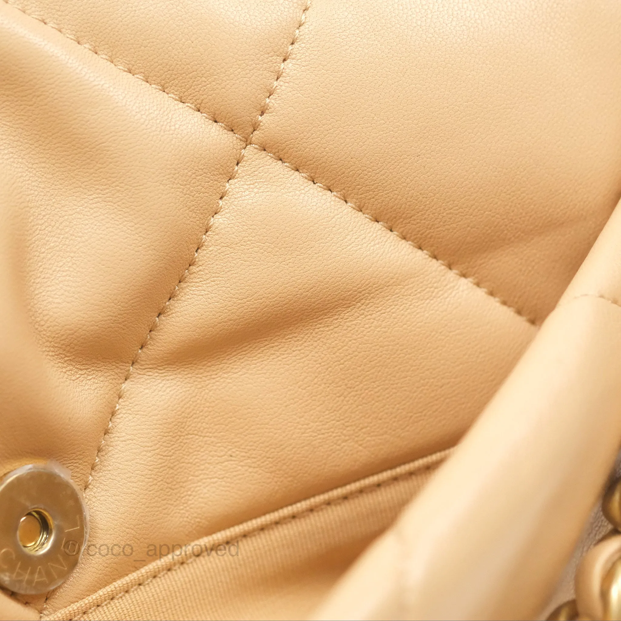 Chanel 19 Small Beige Mixed Hardware