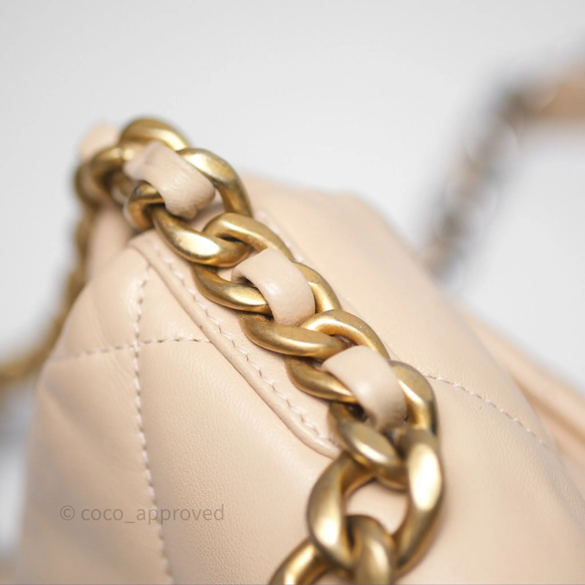 Chanel 19 Small Beige Mixed Hardware