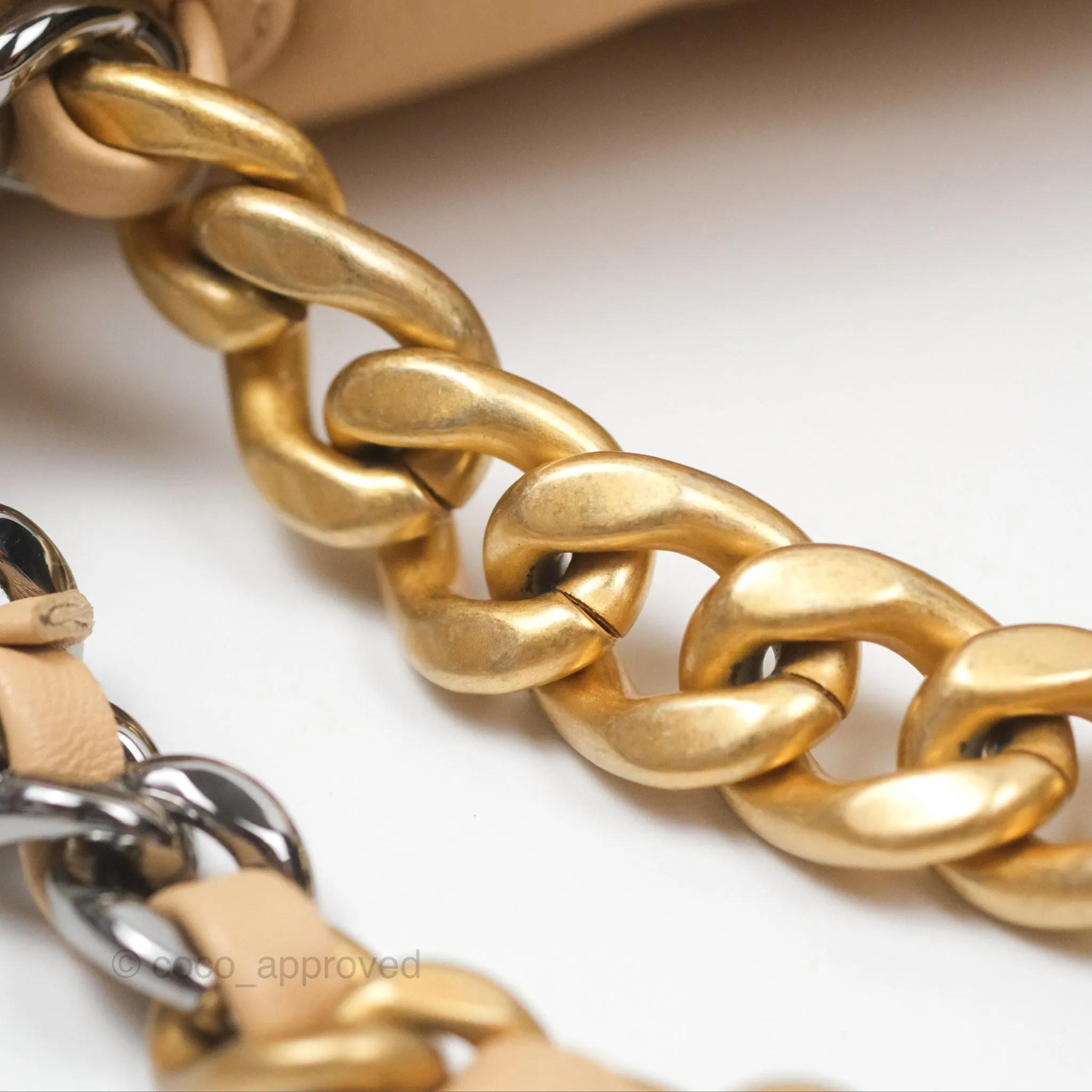 Chanel 19 Small Beige Mixed Hardware