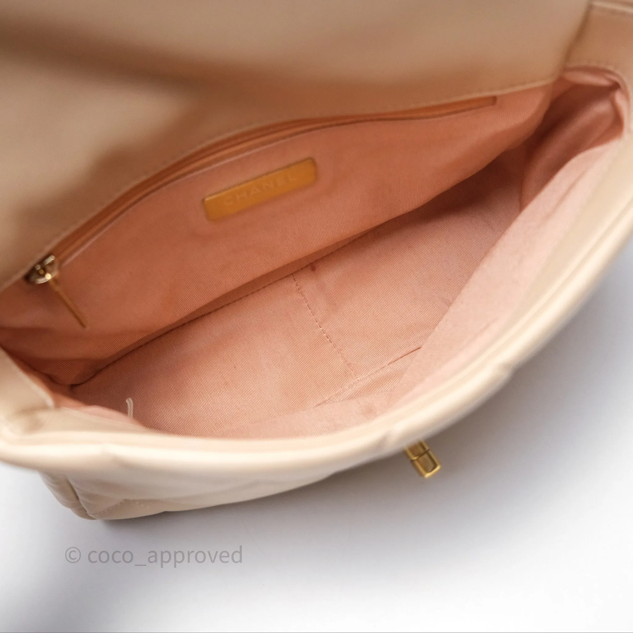 Chanel 19 Small Beige Mixed Hardware
