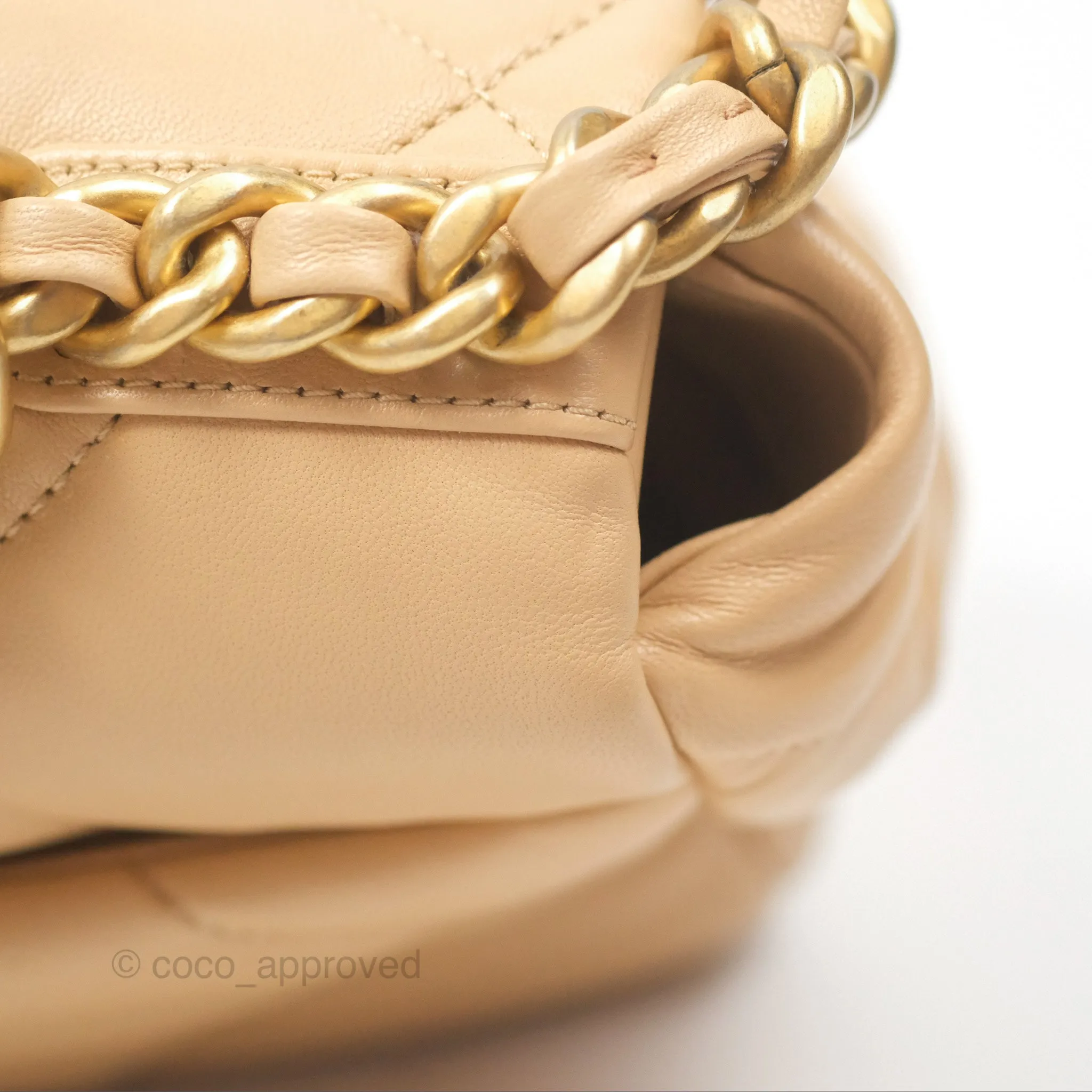 Chanel 19 Small Beige Mixed Hardware