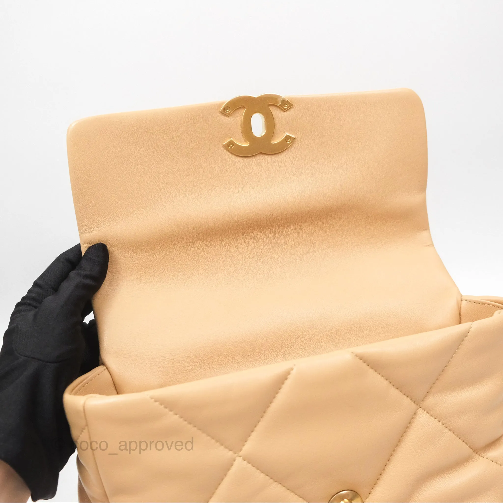 Chanel 19 Small Beige Mixed Hardware