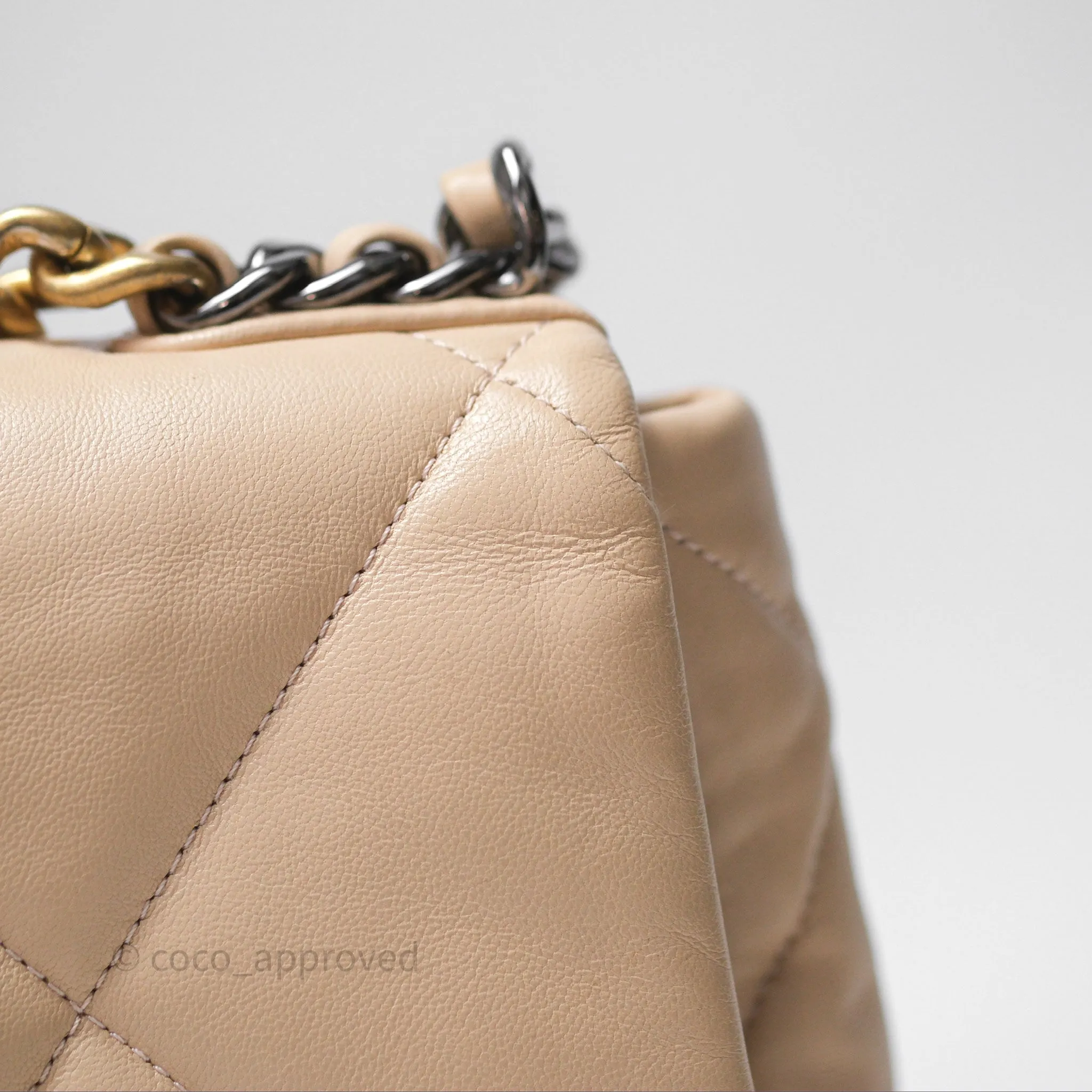 Chanel 19 Small Beige Mixed Hardware