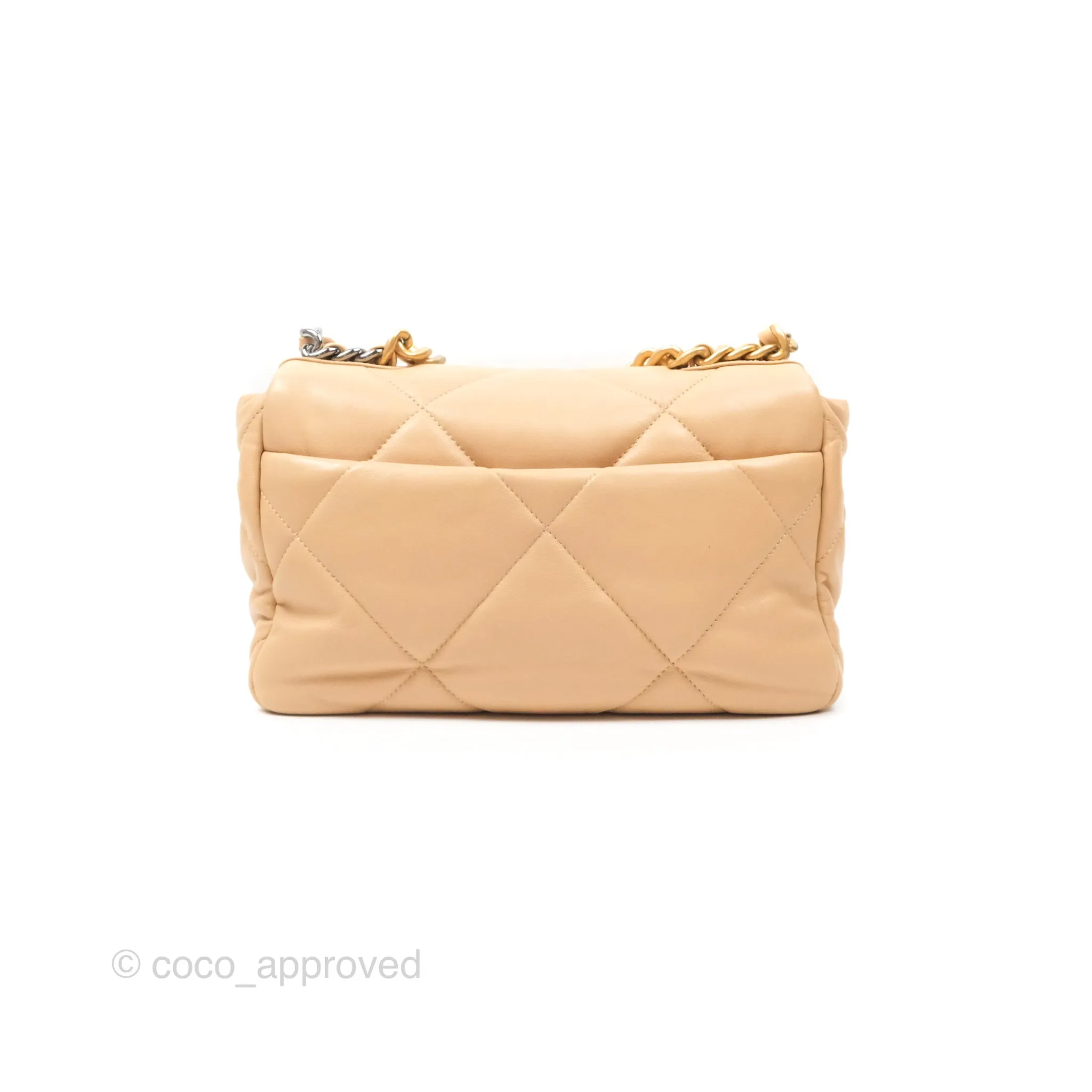 Chanel 19 Small Beige Mixed Hardware