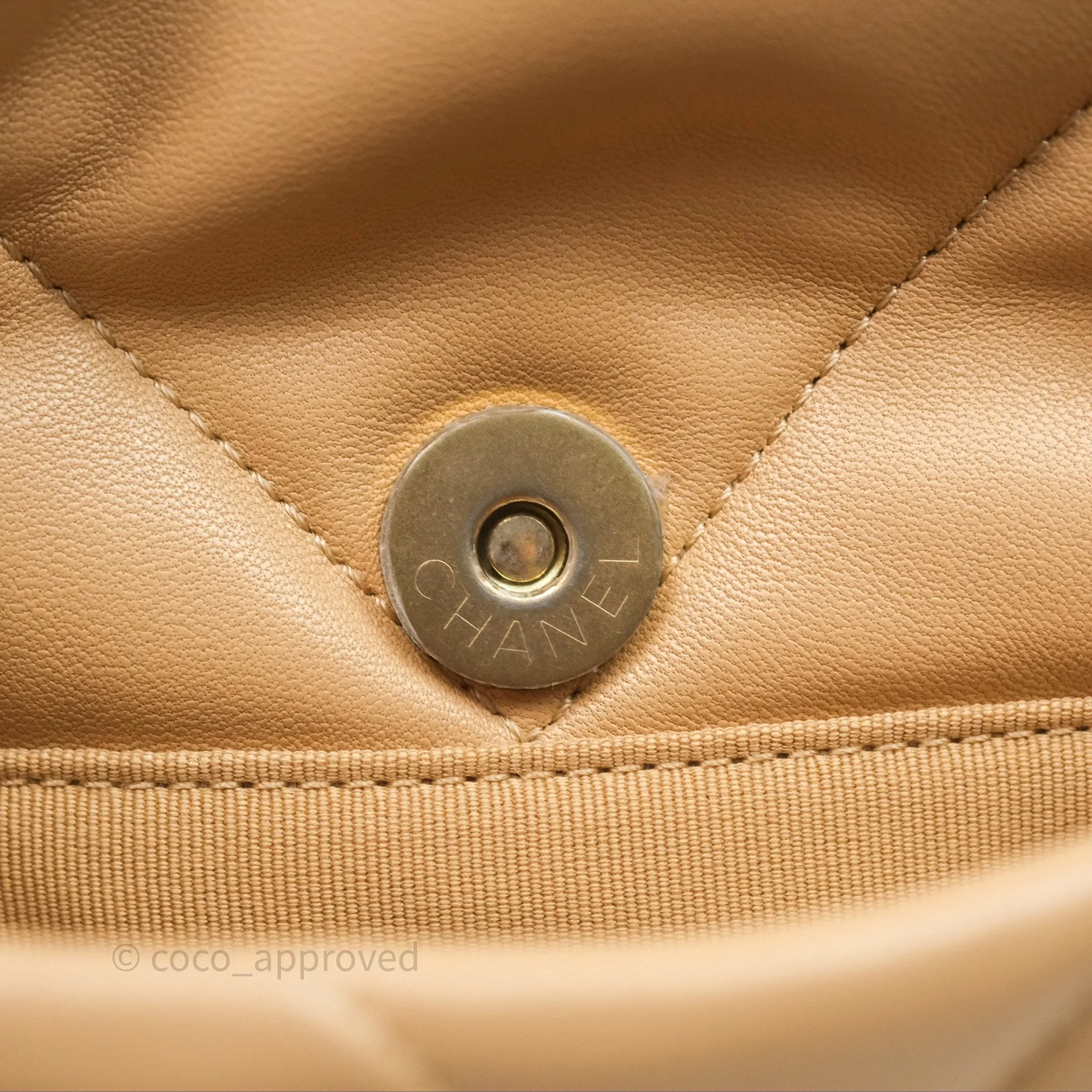 Chanel 19 Small Beige Mixed Hardware