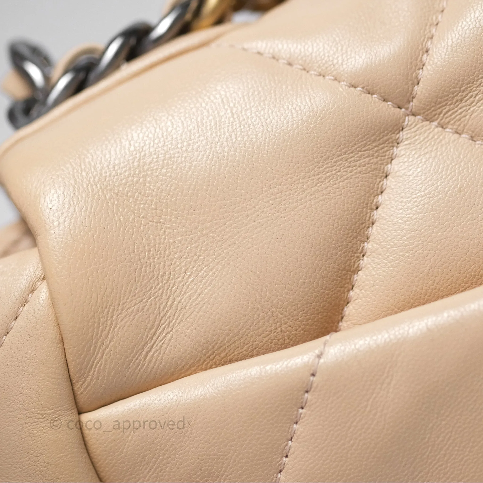 Chanel 19 Small Beige Mixed Hardware