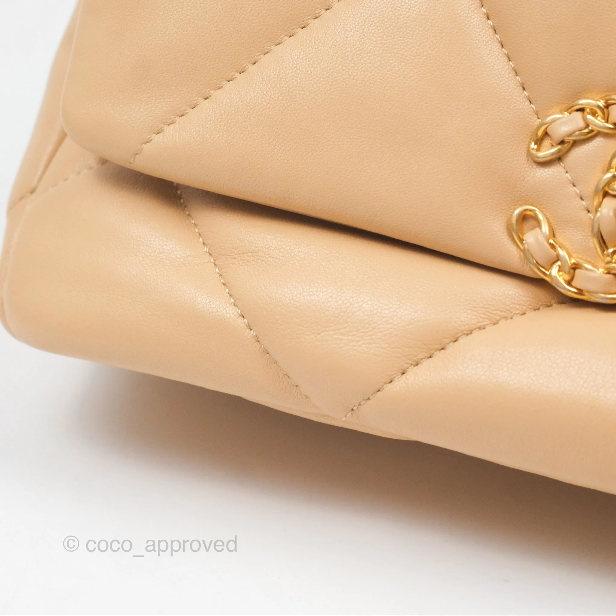 Chanel 19 Small Beige Mixed Hardware