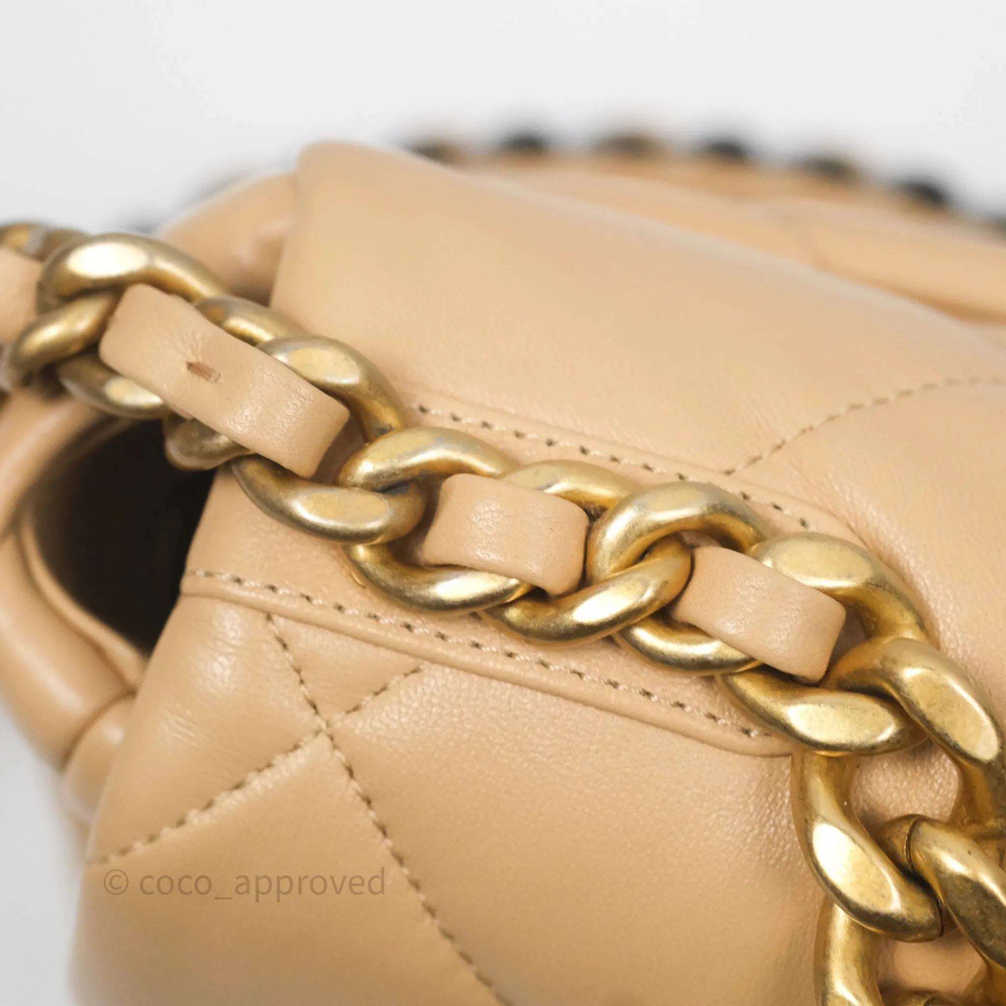 Chanel 19 Small Beige Mixed Hardware